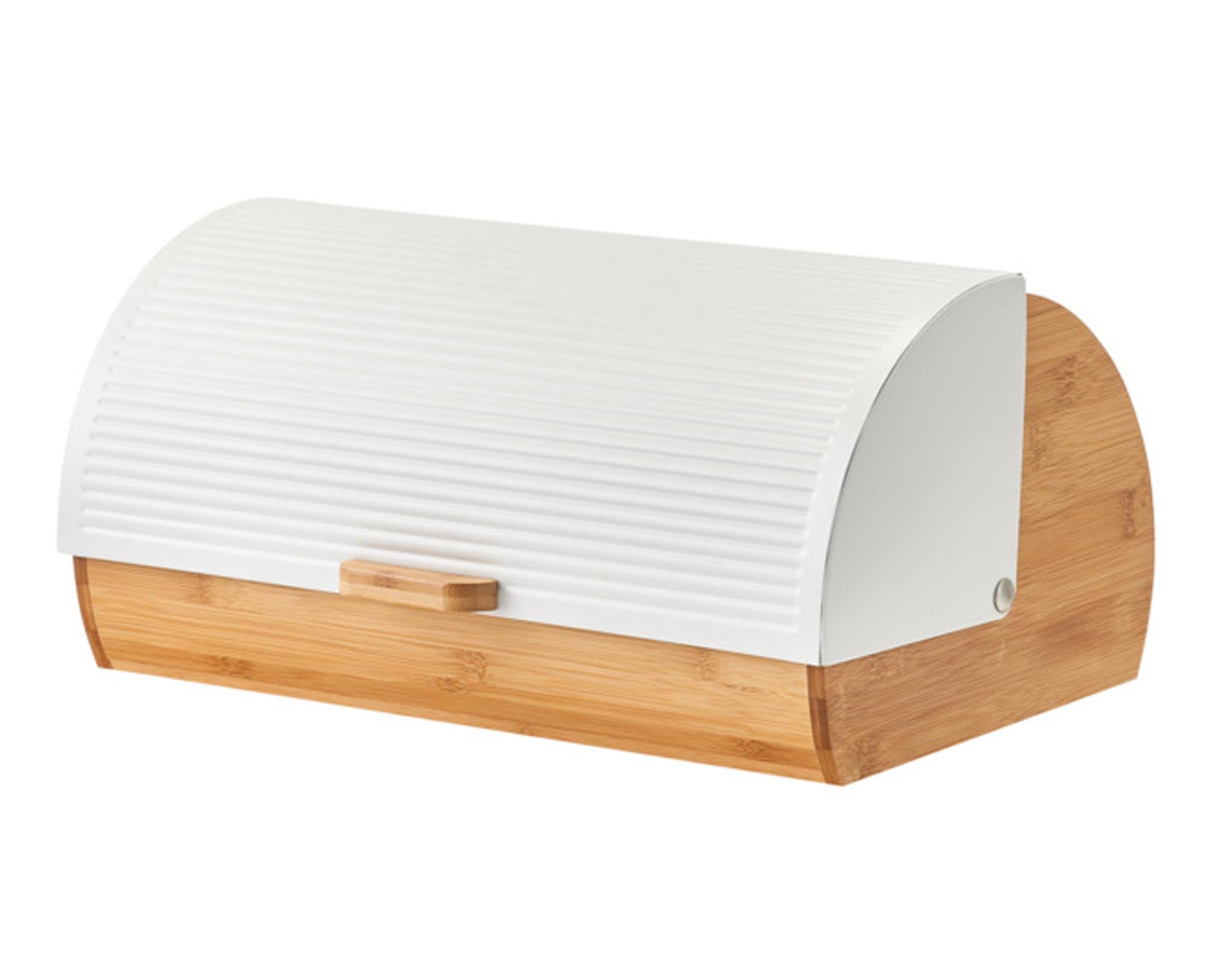 Entdecken Sie den ZELLER Rollbrotkasten Bamboo Metall (39x27x19 cm) – stilvoll, langlebig und antibakteriell. Perfekte Aufbewahrung für Brot und Brötchen!