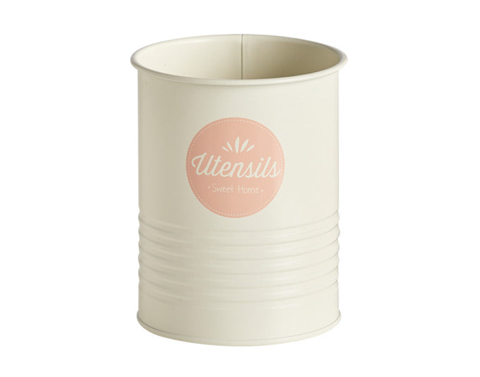 ZELLER Utensilienhalter Metall creme rosé ø 11.2x15 cm in  präsentiert im Onlineshop von KAQTU Design AG. Haushaltshilfen ist von ZELLER PRESENT