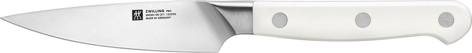 Entdecken Sie das Pro le blanc Spick & Garniermesser 100mm von Zwilling Kitchen – hochwertig, scharf und stilvoll für präzise Schneidarbeiten.