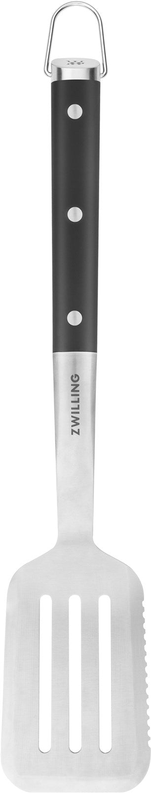 Entdecken Sie den 43 cm langen BBQ+ Wender von Zwilling Kitchen – robust, hitzebeständig und ideal für sicheres Wenden von Grillgut.