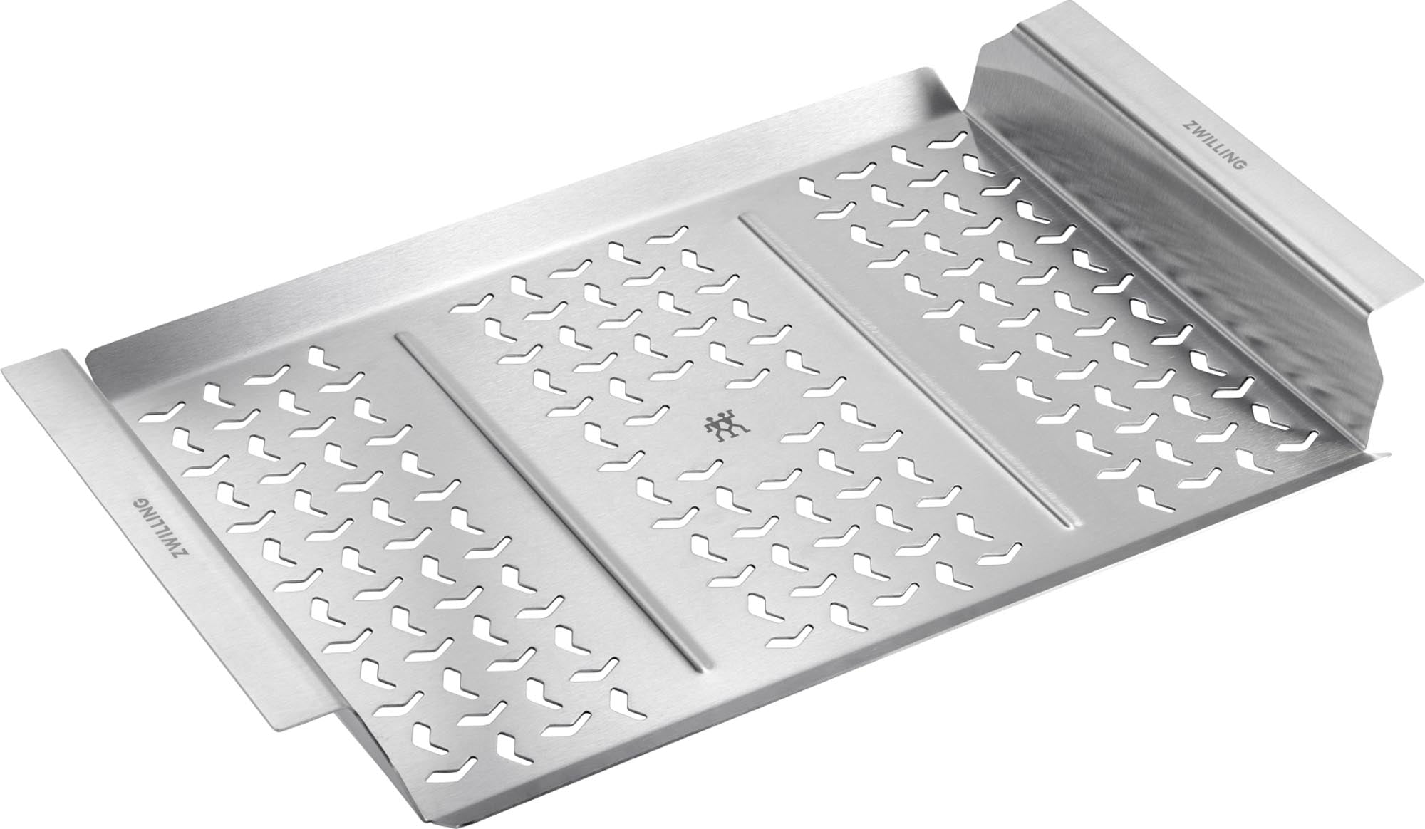 Zwilling BBQ+ Edelstahl-Grillkorb 45x30cm für gleichmässiges Grillen.