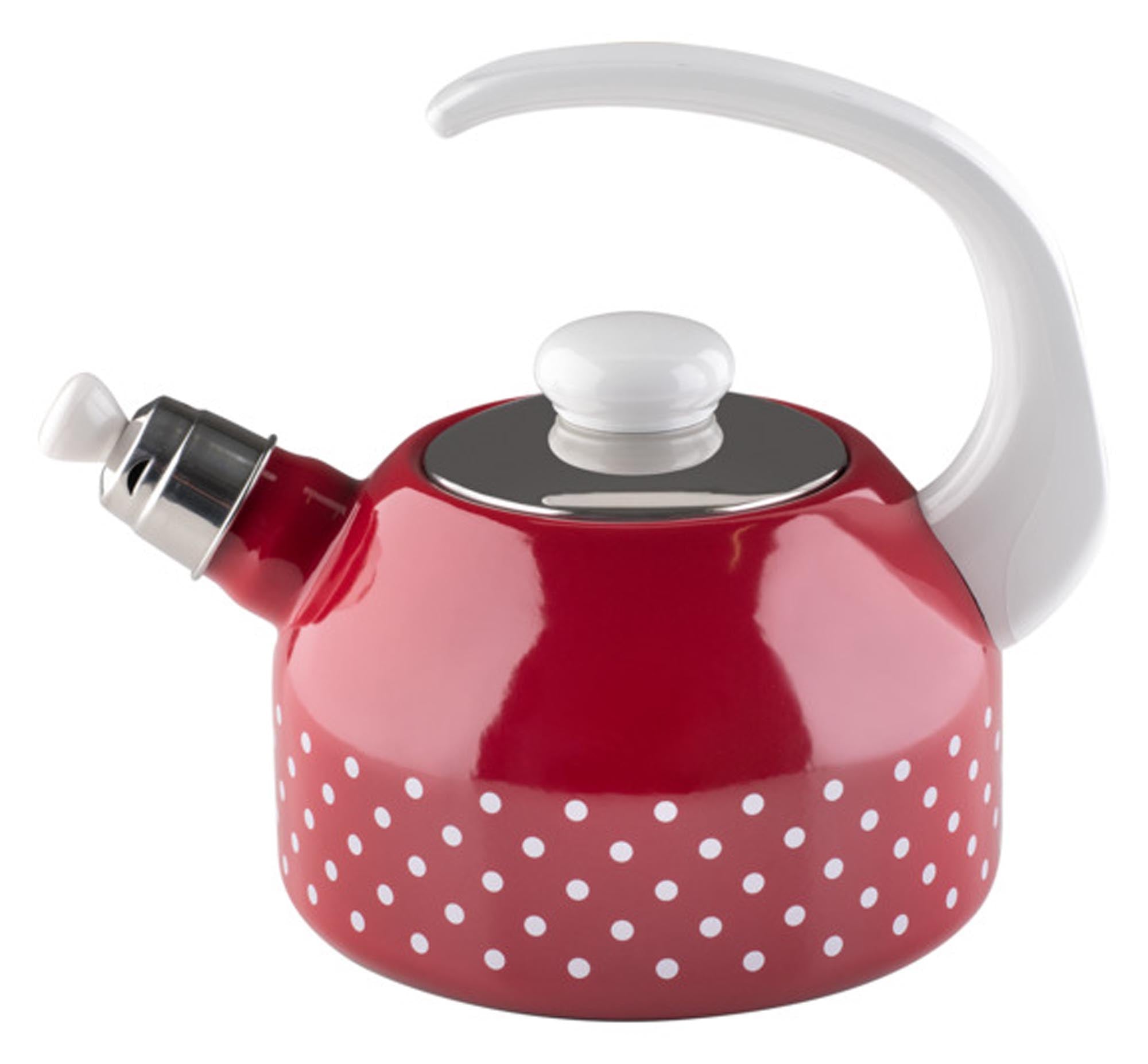 Entdecken Sie den RIESS Flötenkessel Country 2 l in Rot mit nostalgischem Design, hochwertigem emailliertem Stahl und perfekter Wärmeleitfähigkeit. Ideal für Tee und Kaffee!