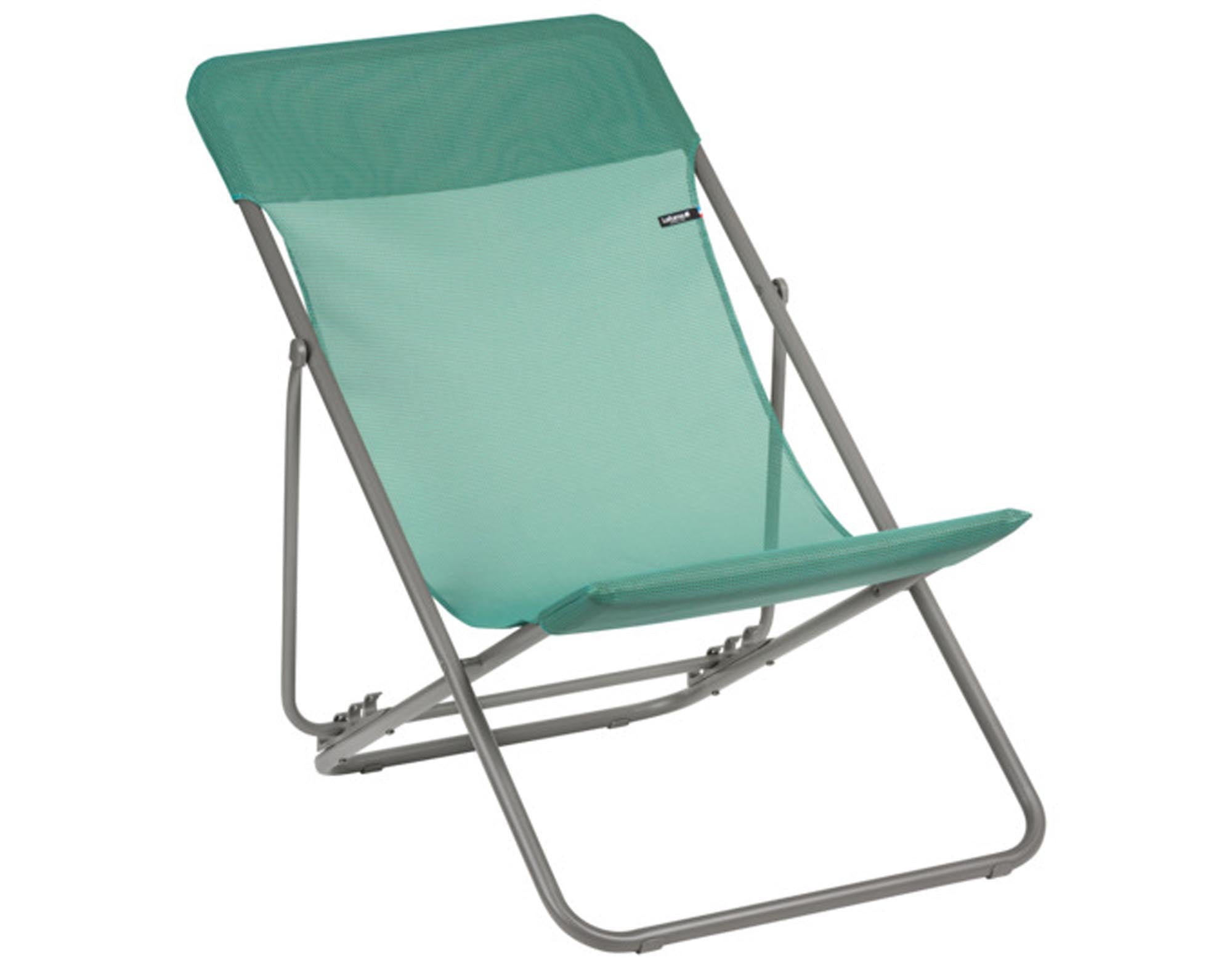 Entspannen Sie stilvoll im LAFUMA Sessel Maxi Transat chlorophyle. Verstellbare Rückenlehne, wetterfeste Materialien und leicht transportierbar – ideal für Garten, Terrasse und Strand.