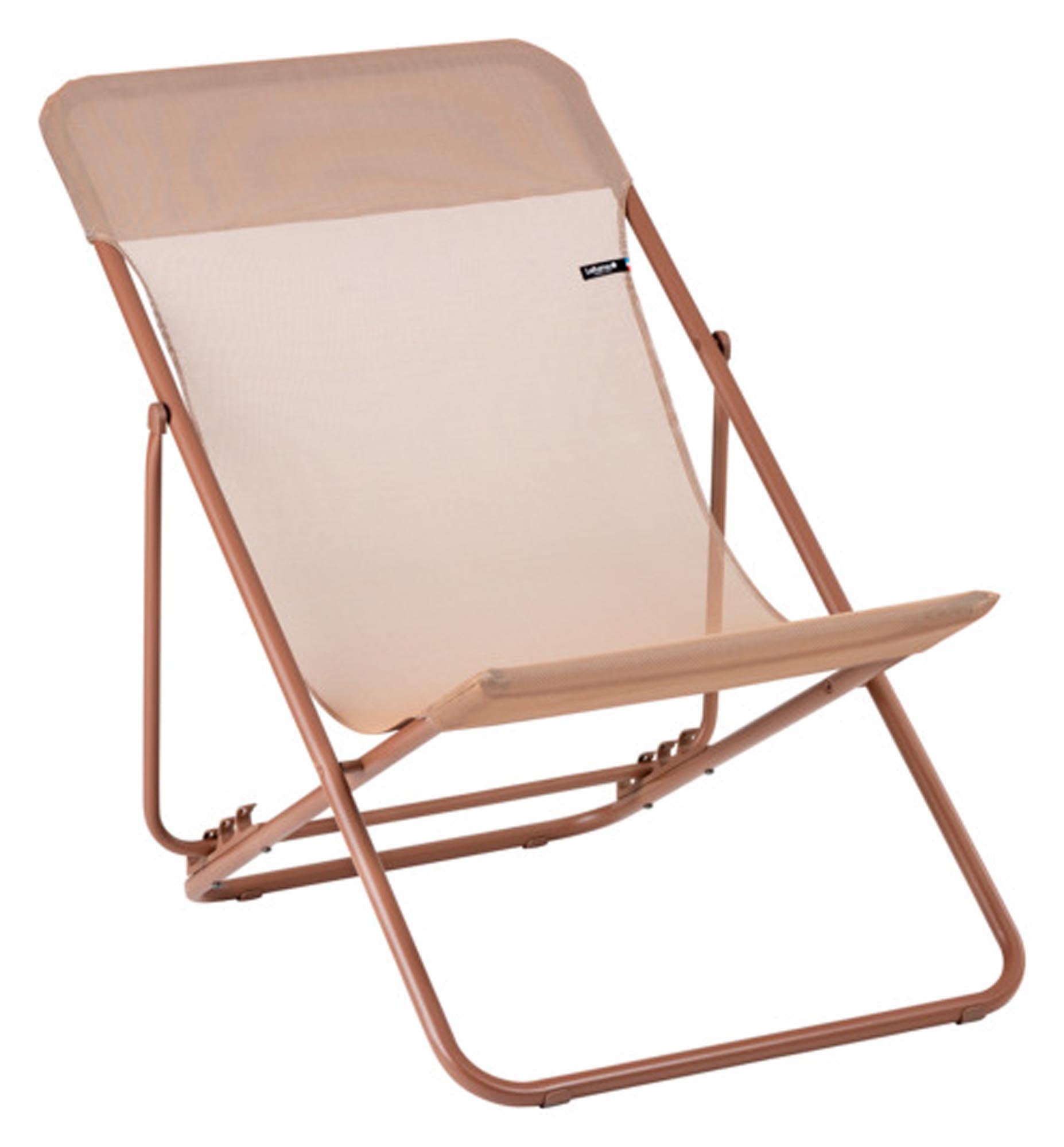 Entdecken Sie den LAFUMA Sessel Maxi Transat CB Canyon: Bequemer Liegestuhl für Outdoor, UV-beständig, verstellbar und umweltfreundlich.