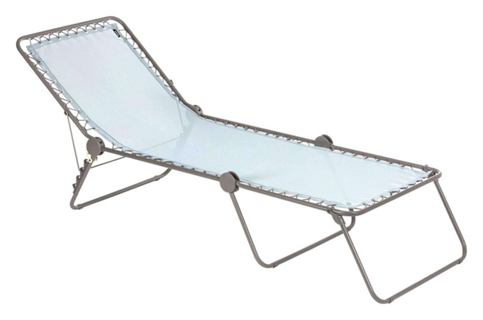 Entspannen Sie stilvoll mit der LAFUMA Liege Siesta L Plus Ciel. Ergonomisch, wetterfest und mobil – ideal für Garten, Terrasse und Strand.