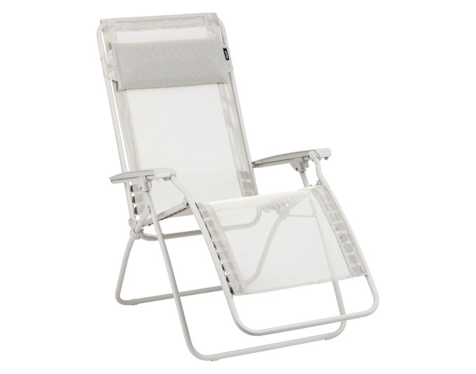 Ergonomischer Relaxsessel R-Clip Seigel II von LAFUMA: Atmungsaktiv, UV-beständig, verstellbar, ideal für Garten & Terrasse.