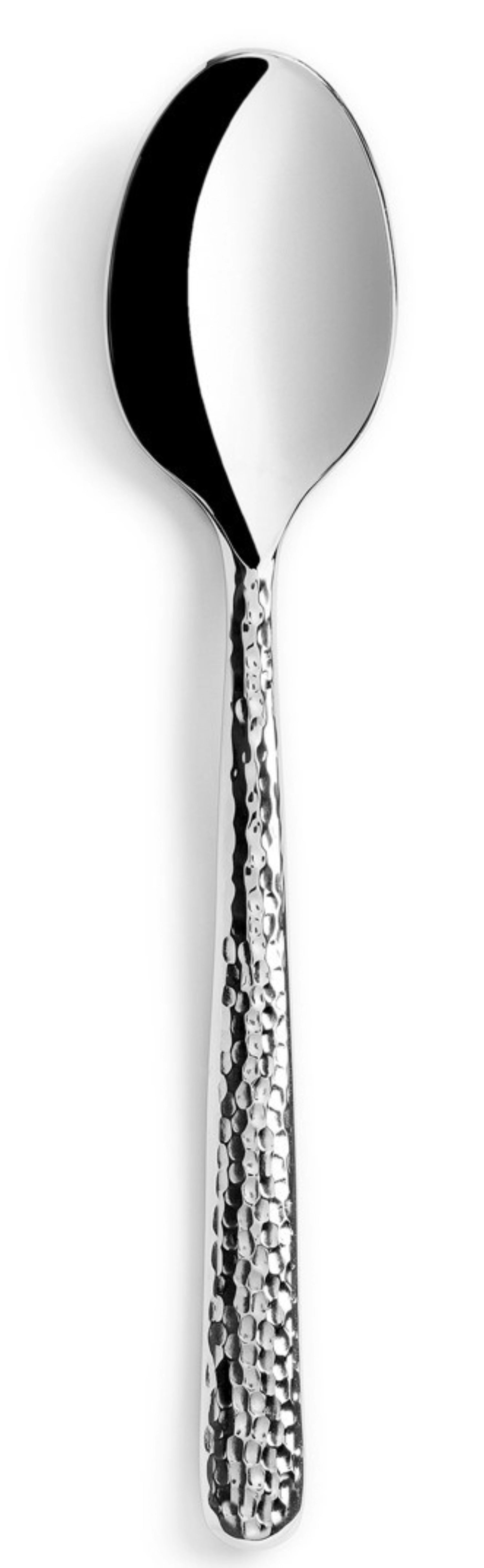 Der elegante Courchevel Dessertlöffel aus Edelstahl von Revol vereint modernes Design und hohe Langlebigkeit. Ideal für feine Desserts!