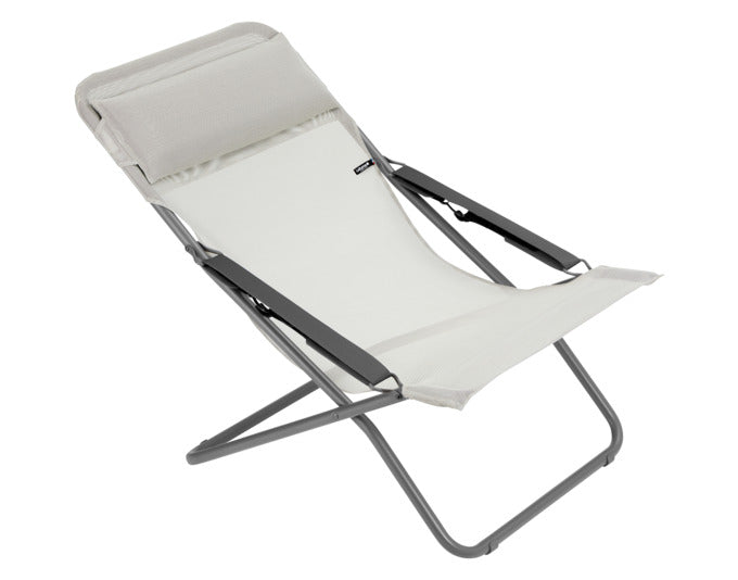 Komfortabler LAFUMA Transabed Sessel in Seigle, ideal für Entspannung im Garten oder auf der Terrasse.