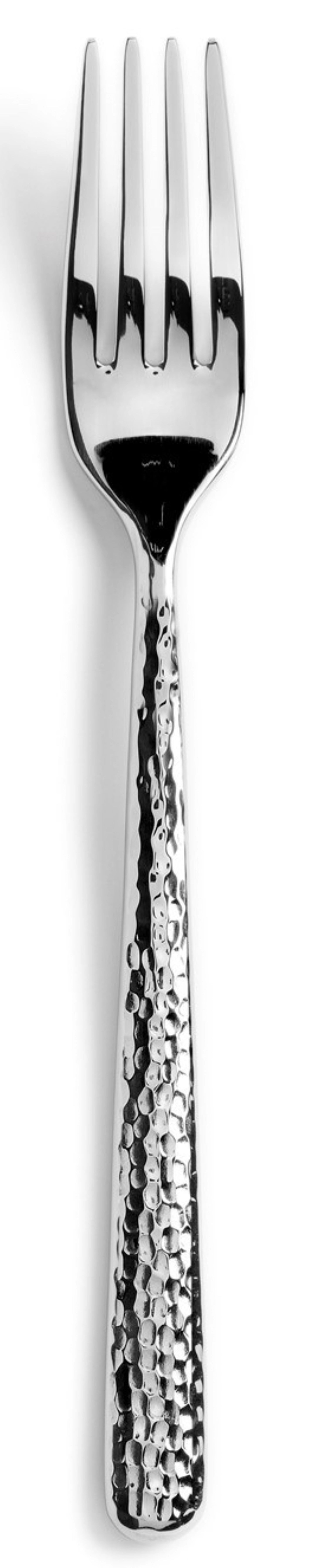 Courchevel dessert fork stainless steel martele
