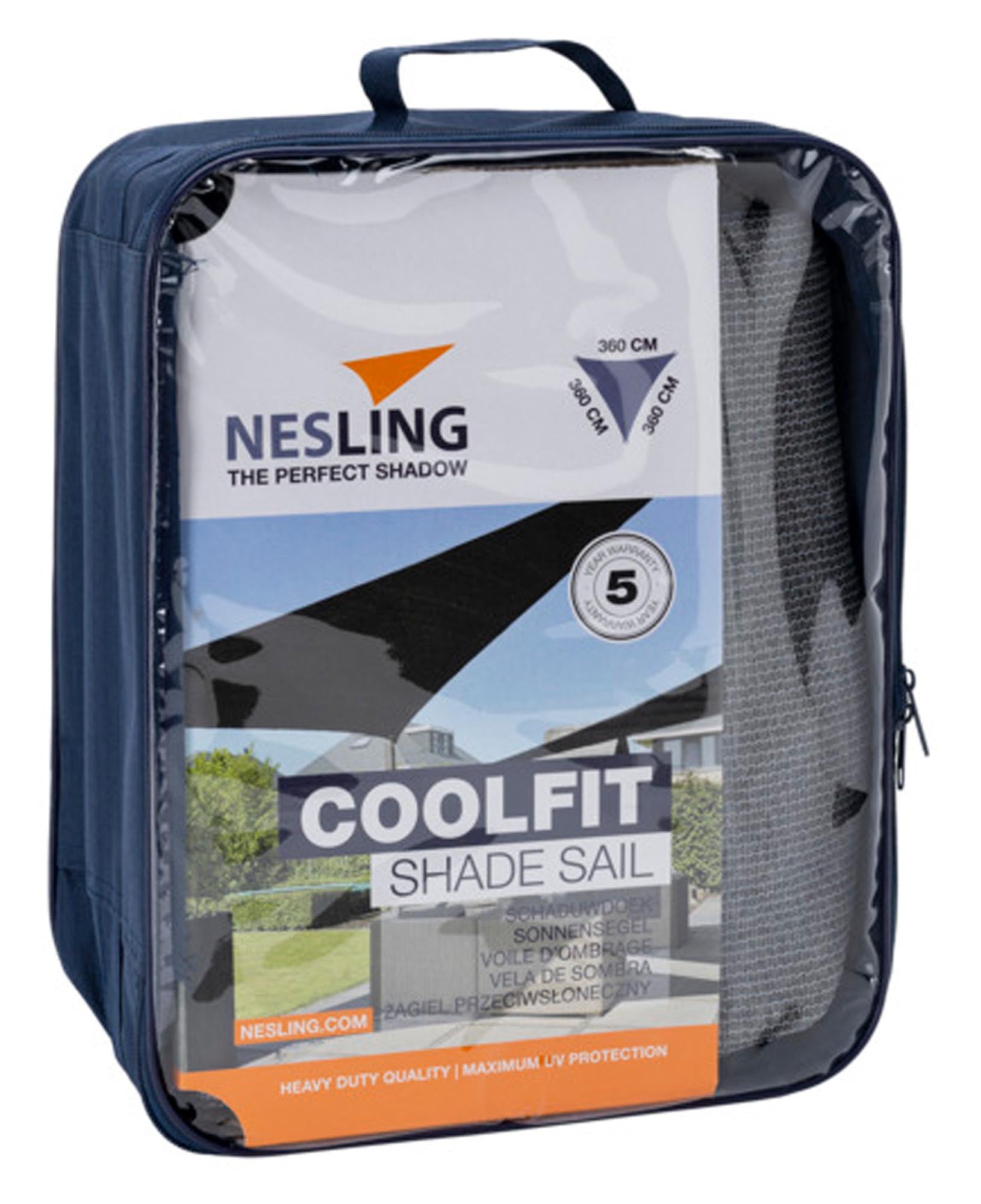 NESLING Sonnensegel Coolfit Triangle grey 360x360x360 cm in Grau präsentiert im Onlineshop von KAQTU Design AG. Sonnenschirm ist von NESLING