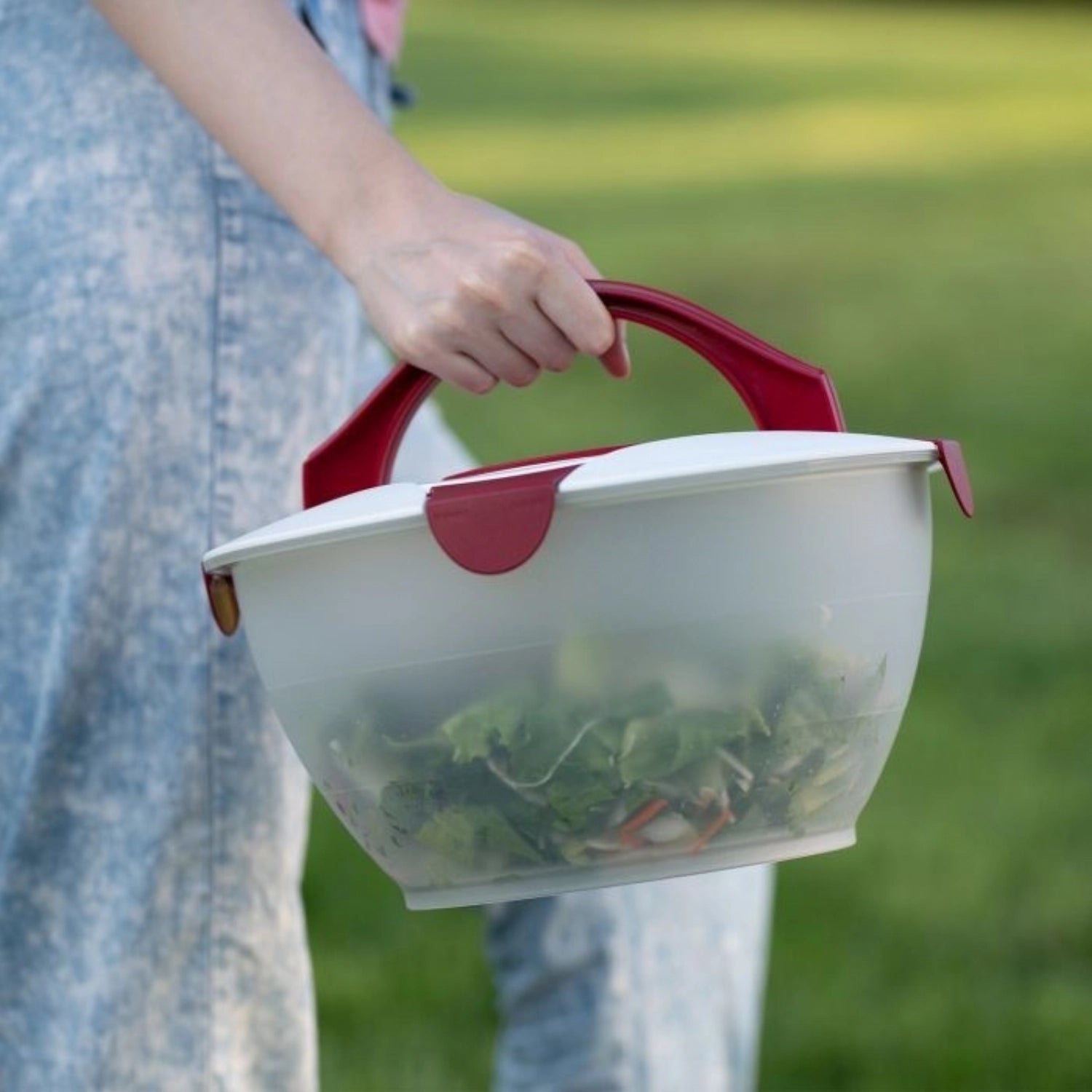 Saladier majordome, rouge, D30,5x18,5cm, 6,5 lt