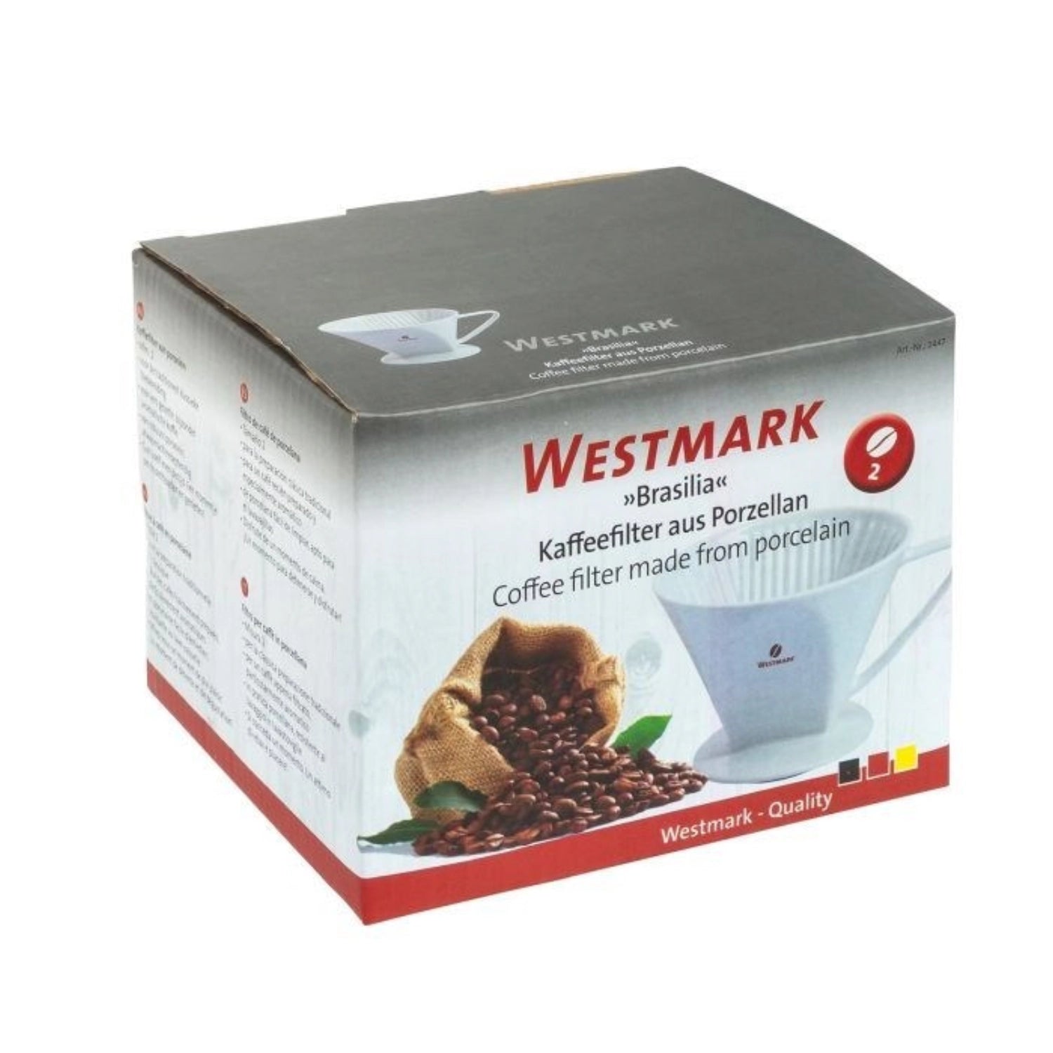 Praktischer Kaffeefilter Brasilia von Westmark für die Zubereitung von 2 Tassen köstlichem Kaffee, perfekt für den täglichen Genuss.