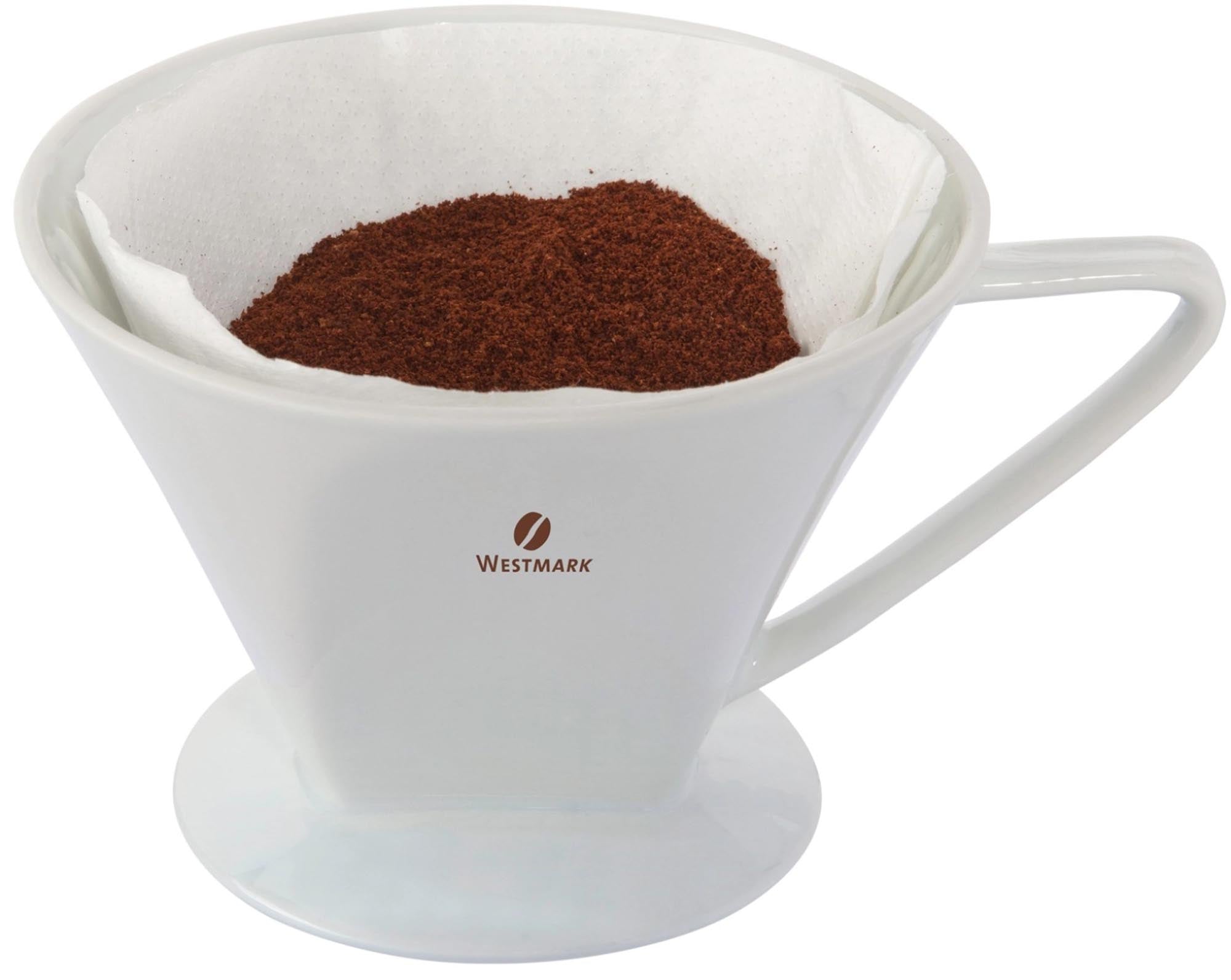 Entdecken Sie den Kaffeefilter Brasilia von Westmark für 4 Tassen. Hochwertiges Porzellan, elegantes Design und einfache Handhabung für perfekten Kaffeegenuss.