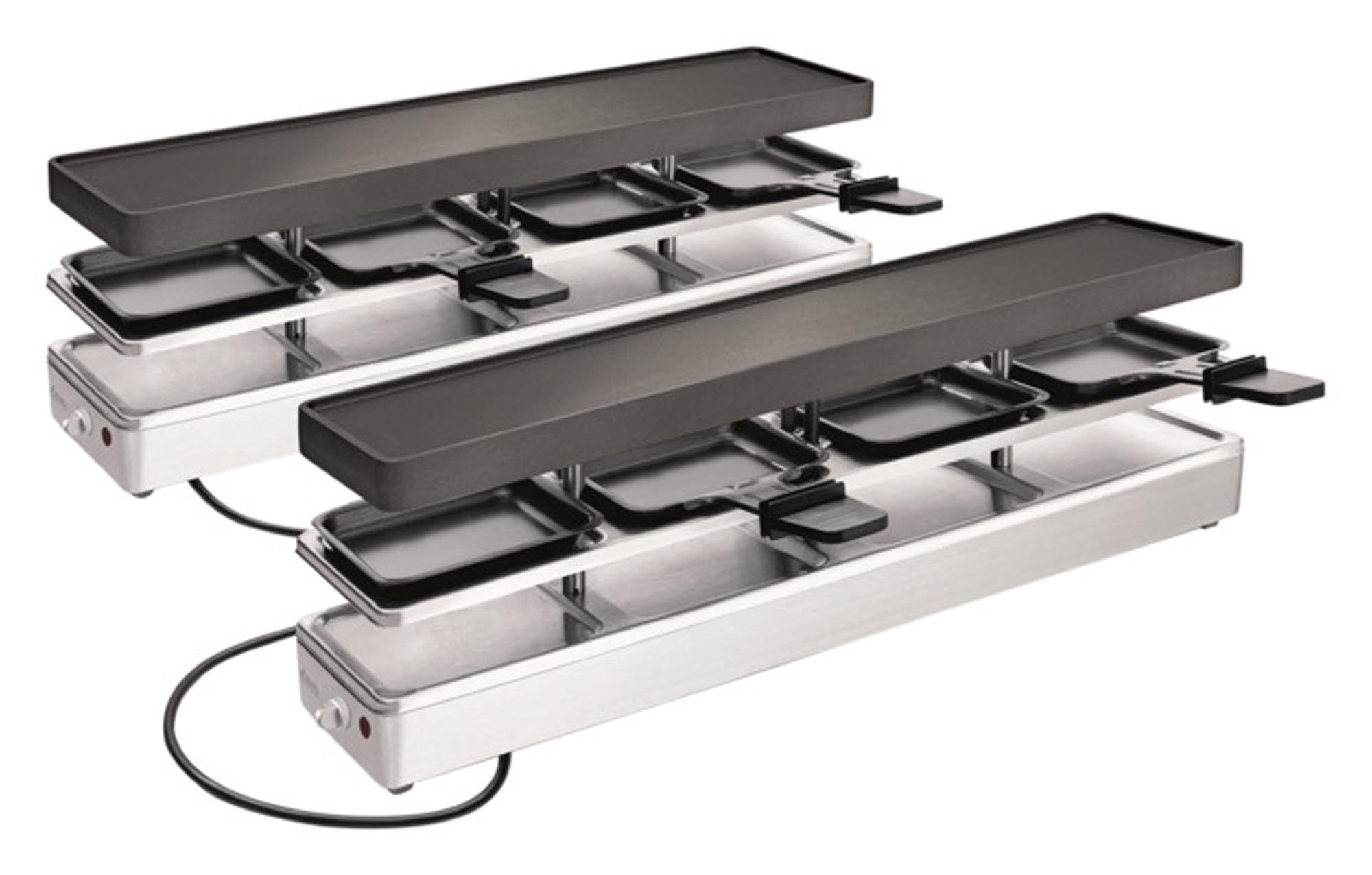 KOENIG Raclettegrill Duo 4: Vielseitig, antihaftbeschichtet, Naturstein-Grillplatte, stufenlose Temperaturregelung, modernes Design.