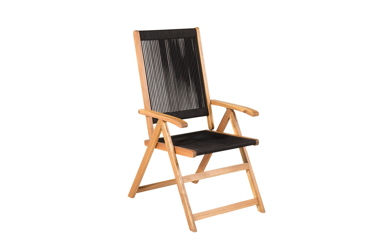Little John Stuhl in Schwarz präsentiert im Onlineshop von KAQTU Design AG. Gartenstuhl mit Armlehnen ist von Venture Home