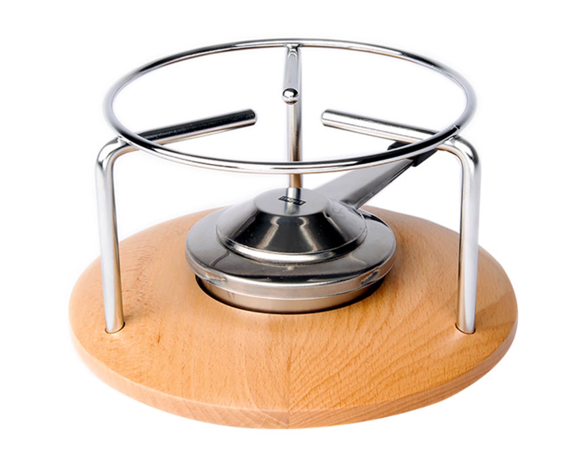 Entdecken Sie das STÖCKLI Rechaud Säntis Little (ø 16 cm) – ideal für Fondue und Raclette. Hochwertiger Edelstahl, stabile Konstruktion, gleichmäßige Wärmeverteilung.