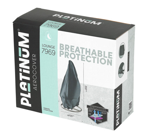 Schutzhülle für Hängestühle, Ø 100x200 cm, wasserabweisend, atmungsaktiv, schützt vor Witterung und Schmutz.