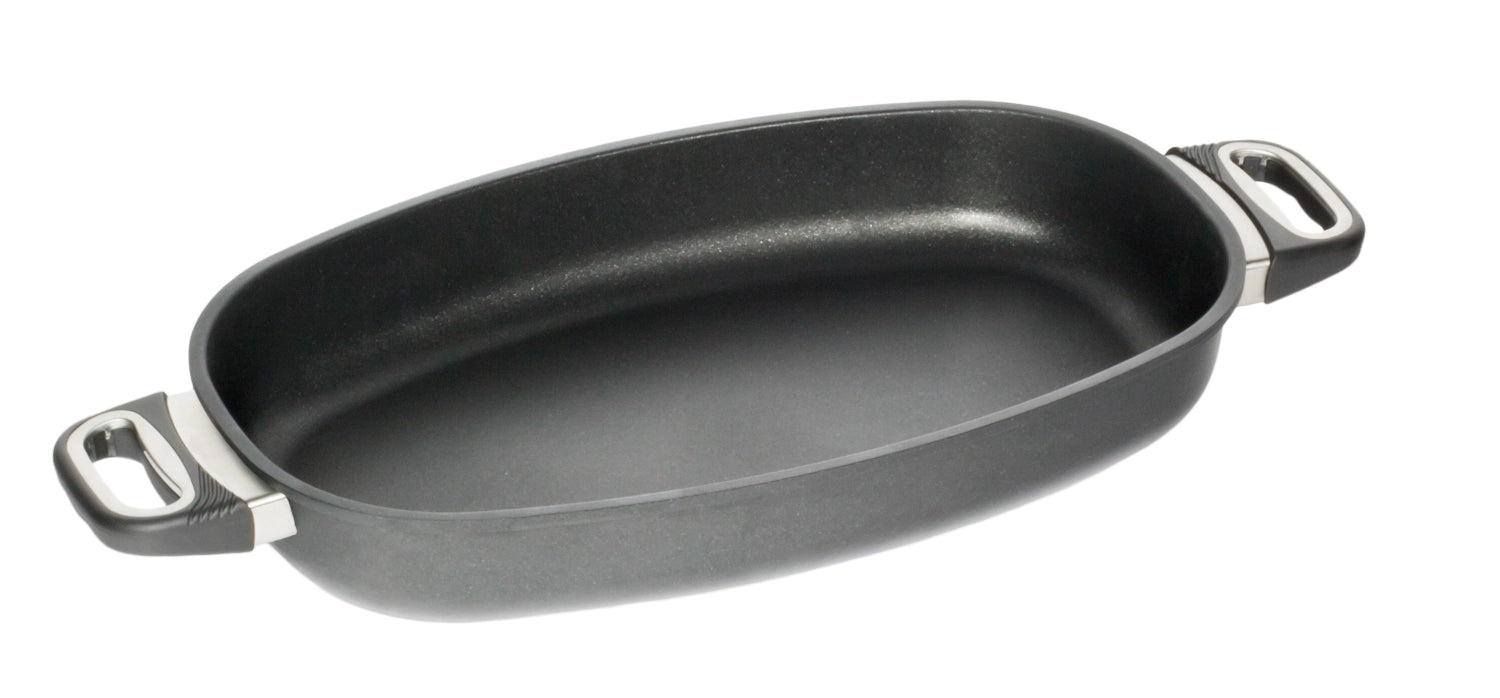 Induktion Jumbobräter 40x24cm, H7cm in Schwarz präsentiert im Onlineshop von KAQTU Design AG. Bratpfanne ist von AMT