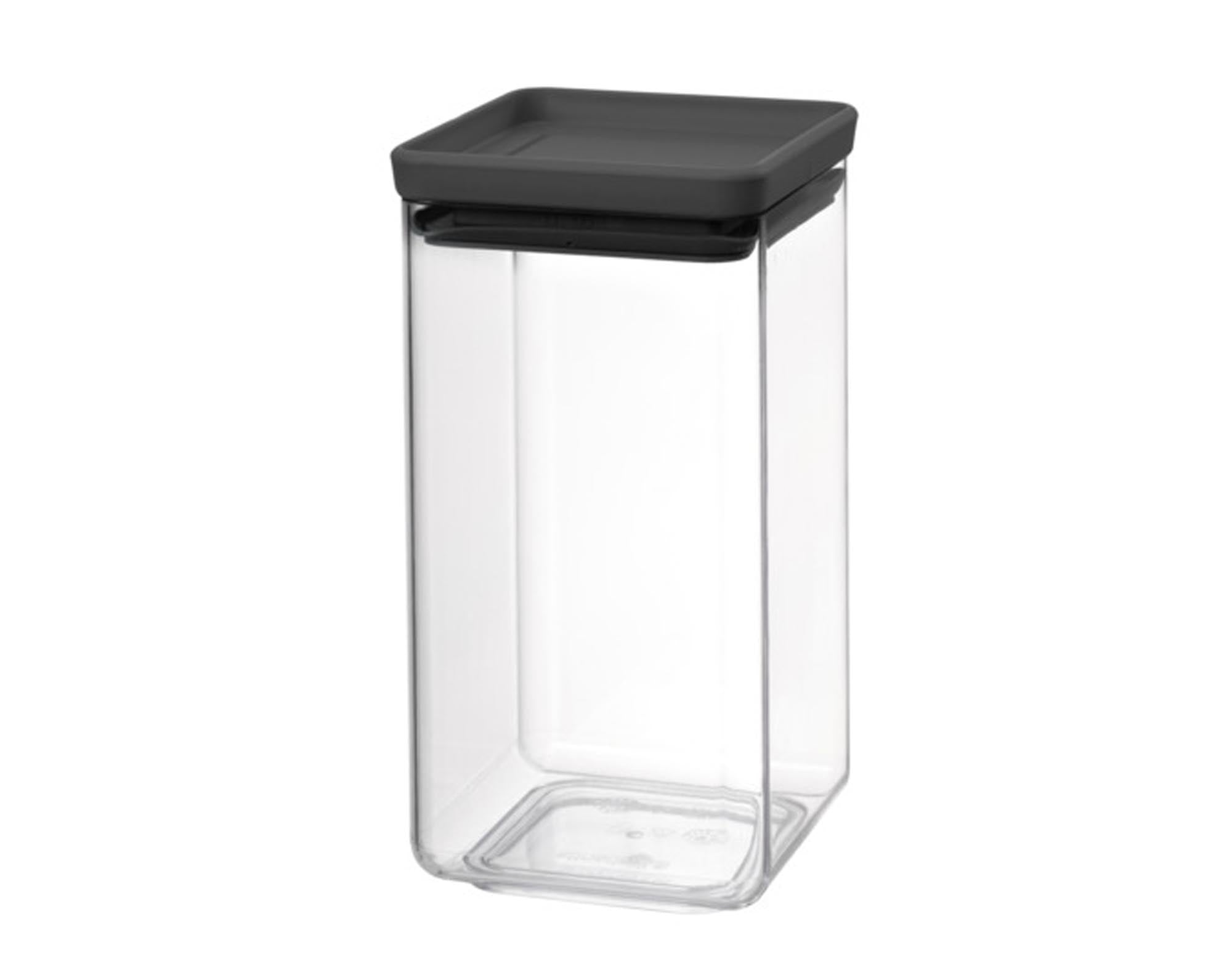 Entdecken Sie die BRABANTIA Vorratsdose Tasty+ 1.6 l in dark grey. Ideal für trockene Lebensmittel, BPA-frei, luftdicht und spülmaschinenfest.