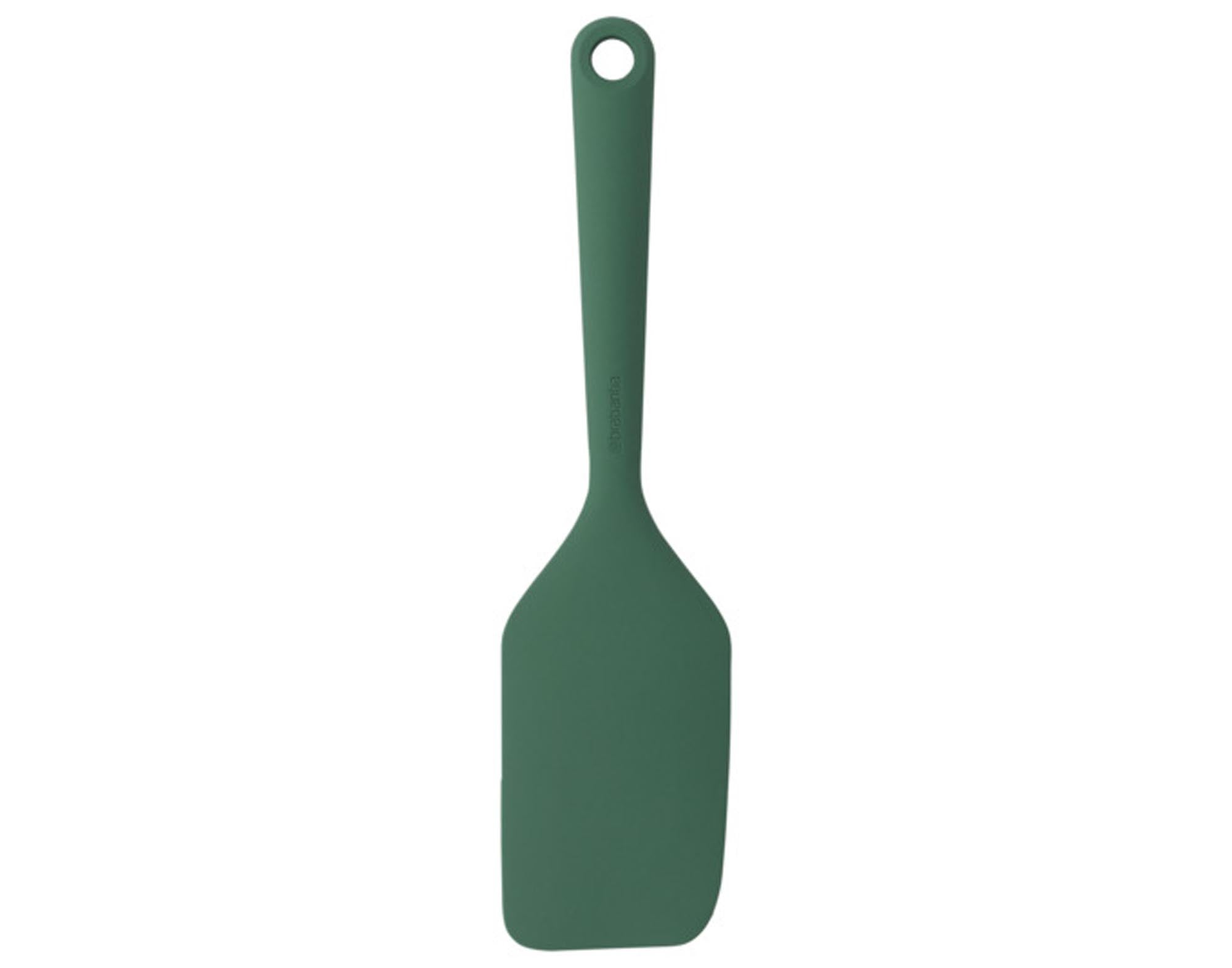 Entdecken Sie den BRABANTIA Teigspachtel Silikon Tasty+ in grün – perfekt zum Mischen, Schaben und Verteilen von Teig. Hitzebeständig und ergonomisch!