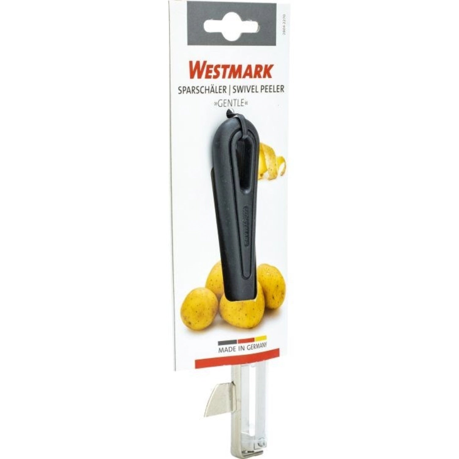 Der Westmark Sparschäler Gentle V1 überzeugt durch sein ergonomisches Design und ermöglicht ein schnelles, müheloses Schälen von Obst und Gemüse.