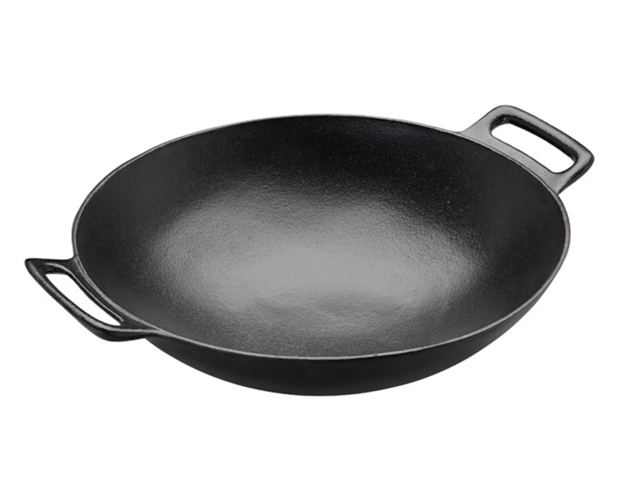 Der RÖSLE Wok Vairo aus Gusseisen (ø 36 cm) ist ideal für BBQs. Perfekte Hitzeverteilung, vielseitig für Grill und Herd.