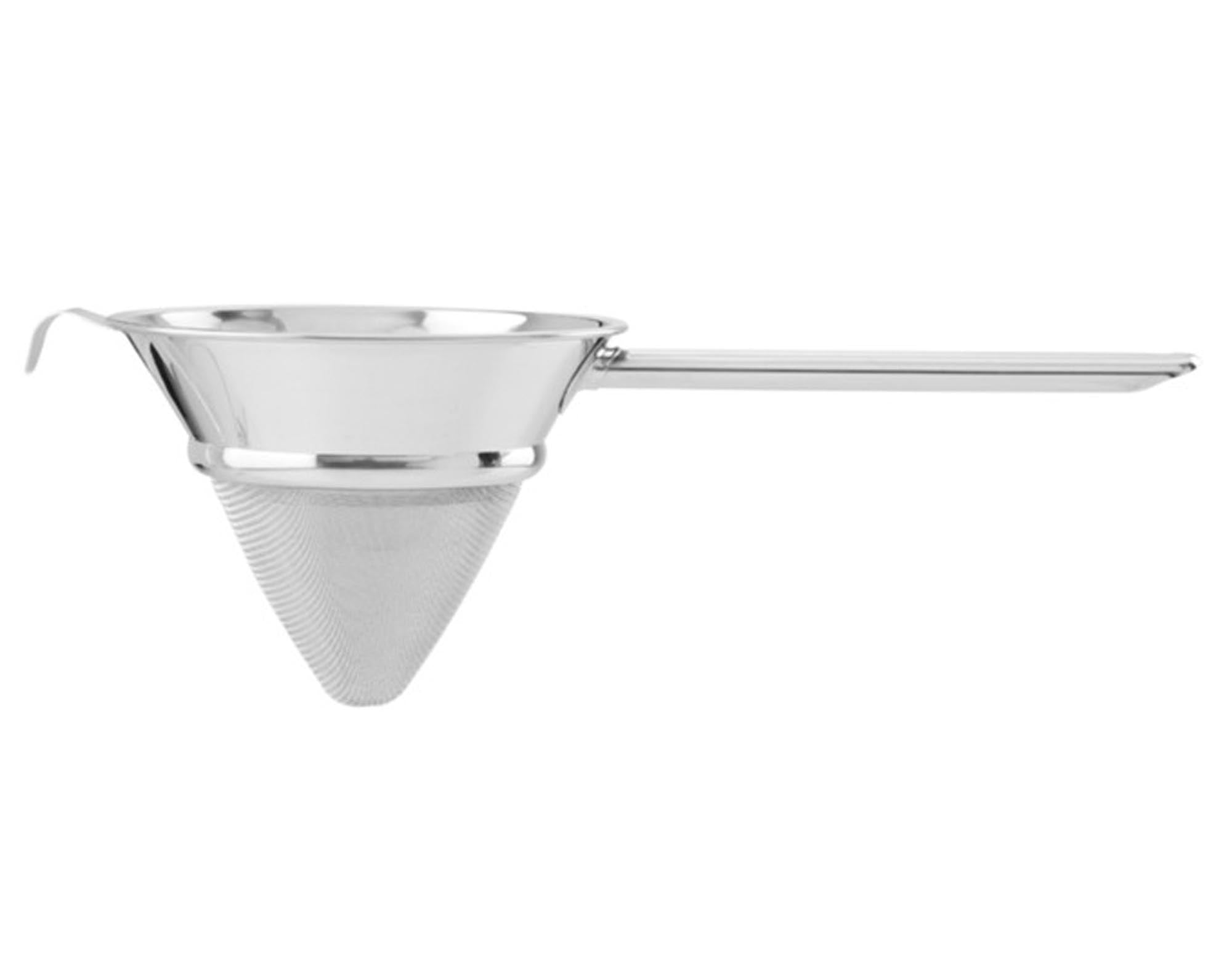 EVA BLACK Spitzsieb Inox ø 24.5 cm: Hochwertiges Edelstahl-Sieb für effizientes Abseihen von Saucen, Pasta und Gemüse. Langlebig und ergonomisch.