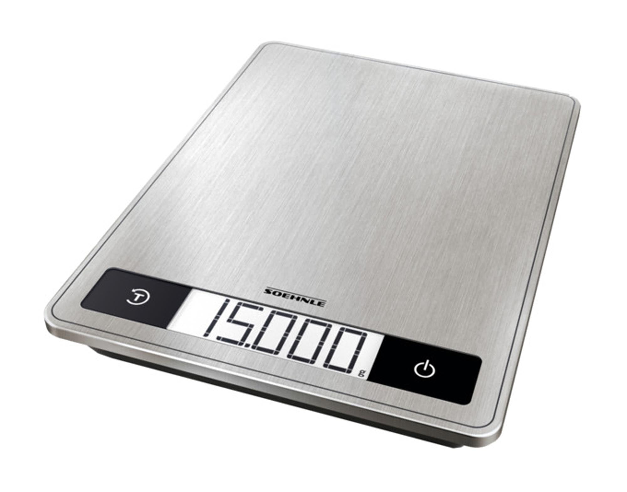 Entdecken Sie die SOEHNLE Küchenwaage Page 15 kg in elegantem Silber. Präzise, langlebig und ideal für Backen und Kochen. Jetzt kaufen!