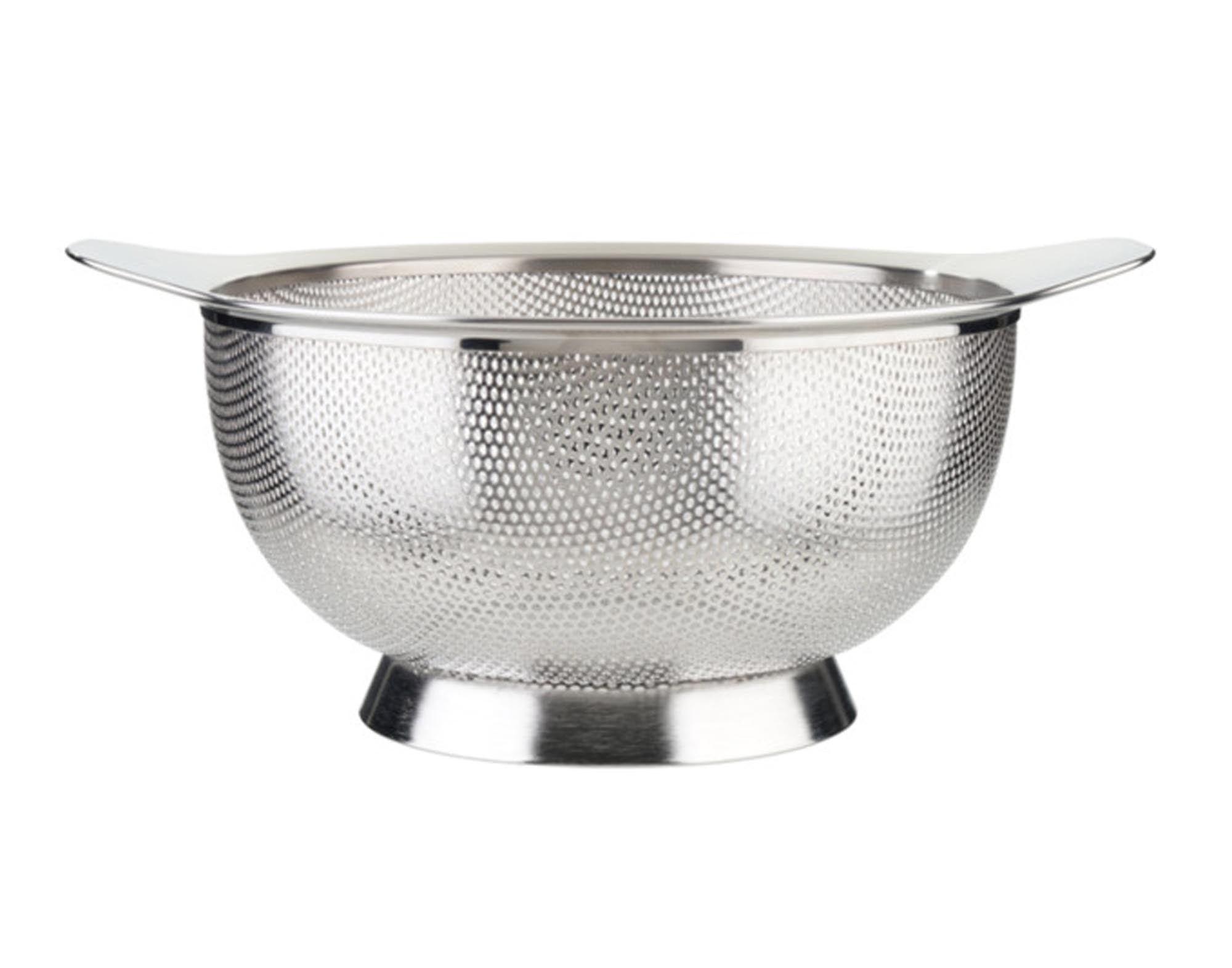 Hochwertiges EVA Abtropfsieb Inox ø 22 cm aus Edelstahl für Salat, Obst und Gemüse. Hygienisch, pflegeleicht und elegant – ein Must-Have für jede Küche!