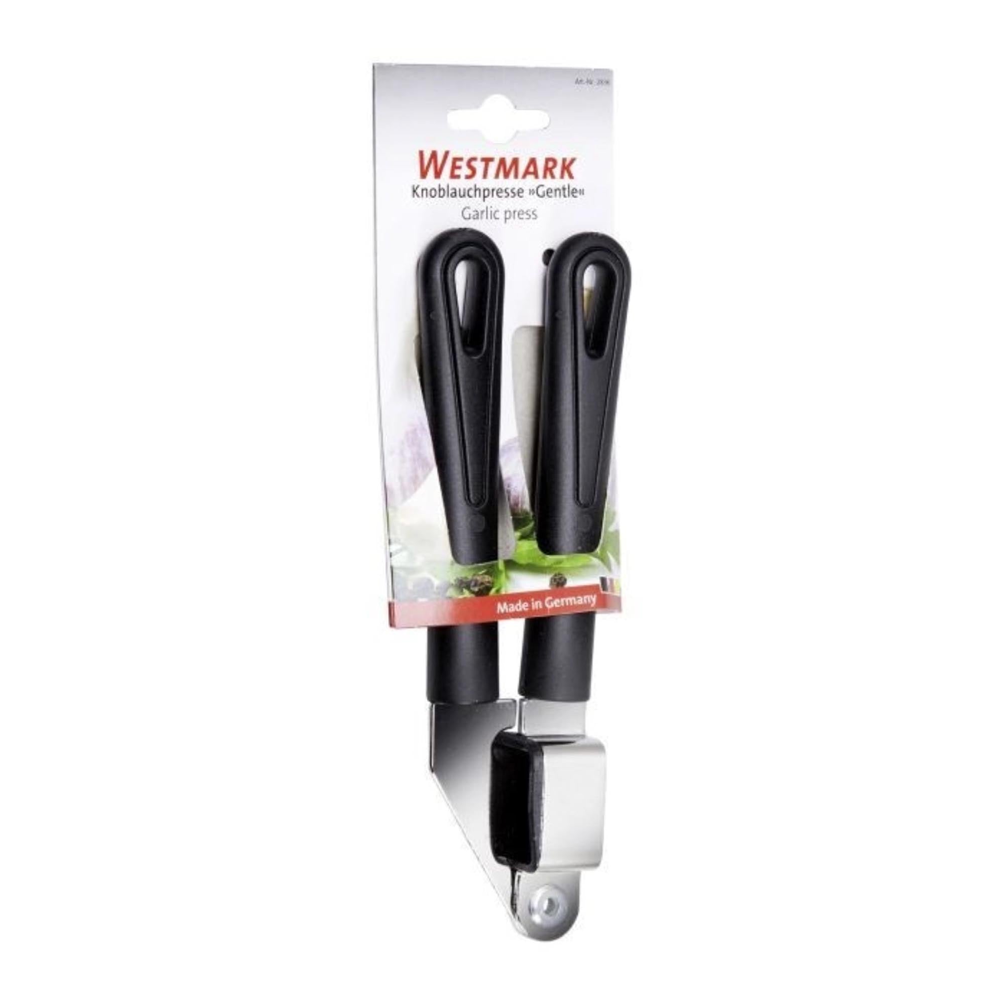 Die Knoblauchpresse Gentle von Westmark überzeugt mit stilvollem Design, langlebiger Qualität und einfacher Handhabung in der Küche.