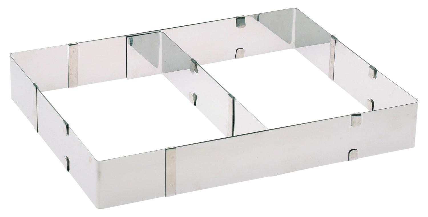 Kuchen-, Pizzarahmen m. Teiler, L27.5-52.5/B: 18.5-34/H5 i