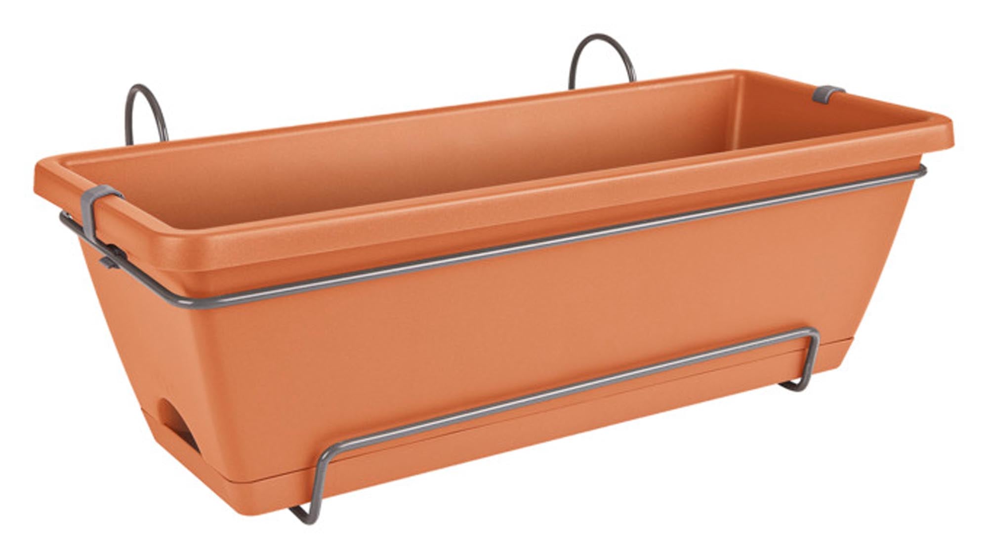 ELHO Balkonkasten Barcelona all in 1 taupe 55x34x23 cm in  präsentiert im Onlineshop von KAQTU Design AG. Balkonkiste ist von ELHO