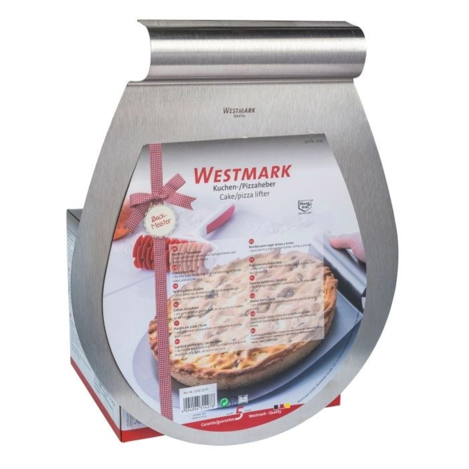 Robuster Pizza- und Kuchenheber aus Edelstahl von Westmark, 31.4x26x3.3cm, ideal für müheloses Servieren von Backwaren.