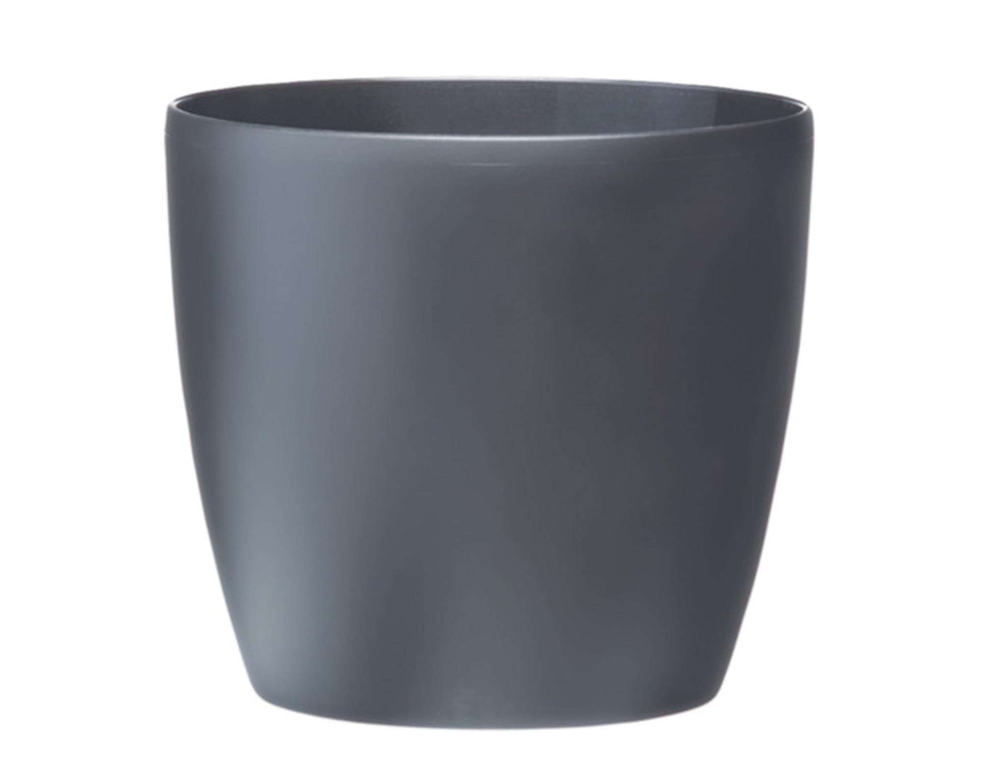 Entdecken Sie das ELHO Pflanzengefäss Brussels rund mini in anthrazit (ø 13x10 cm) – ideal für kleine Pflanzen, umweltfreundlich und elegant.