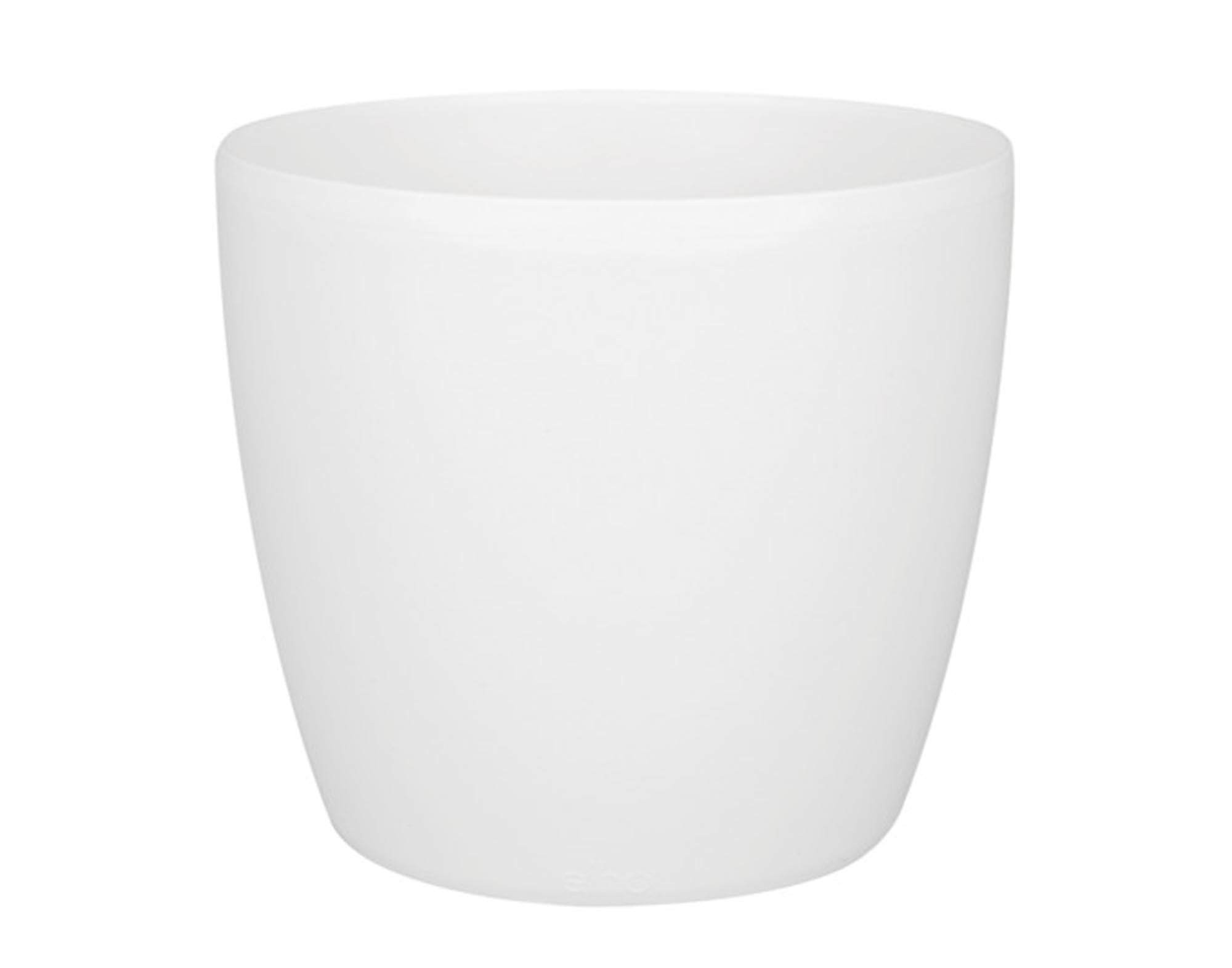 Entdecken Sie das ELHO Pflanzengefäß Brussels in Weiß (ø 16x15cm) – nachhaltig, elegant und ideal für Blumen, Kräuter und Sträucher. UV-beständig und 100% recycelbar.