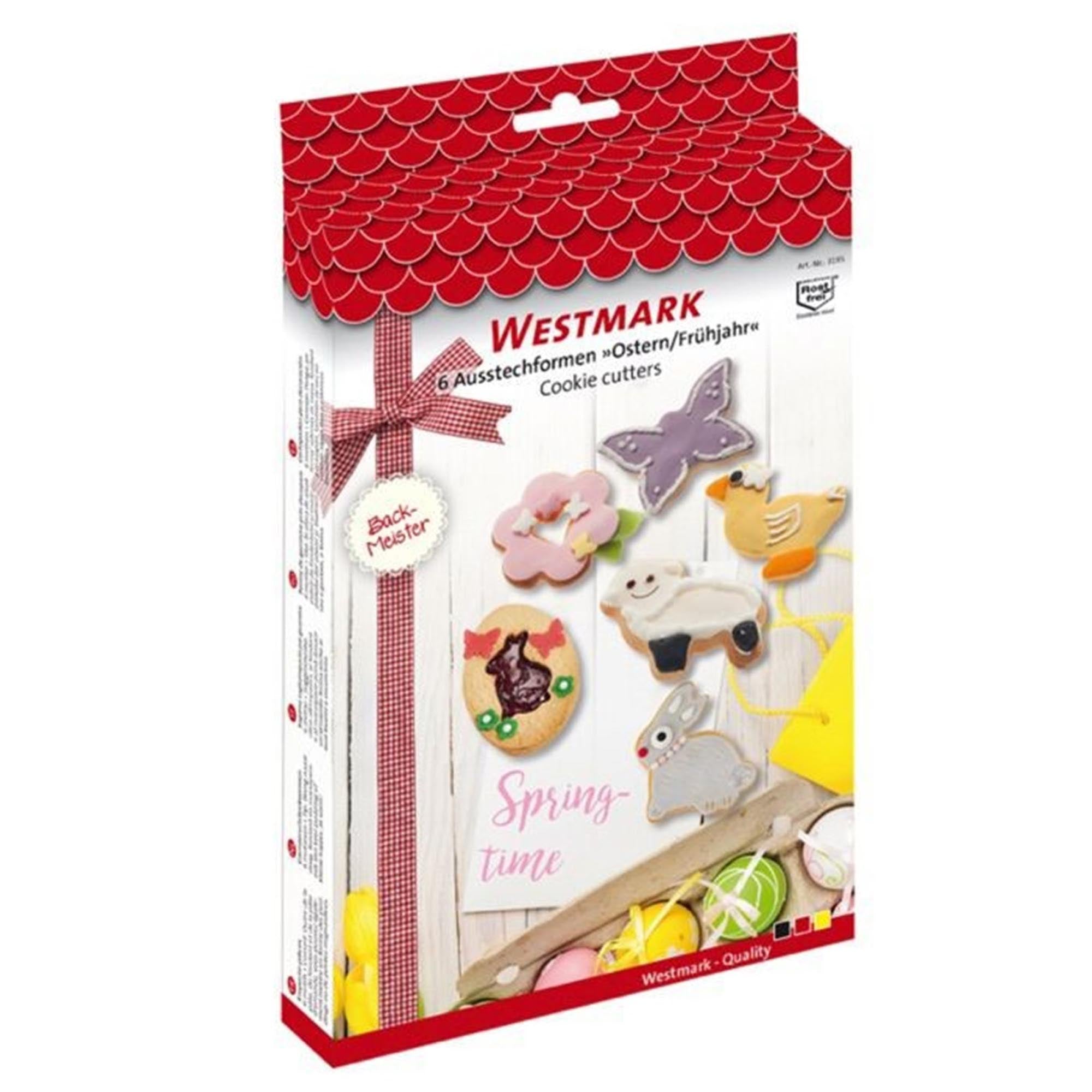 Set mit 6 Ausstechformen für Ostern und Frühling, ideal für kreative Backideen. Hochwertig und vielseitig einsetzbar.