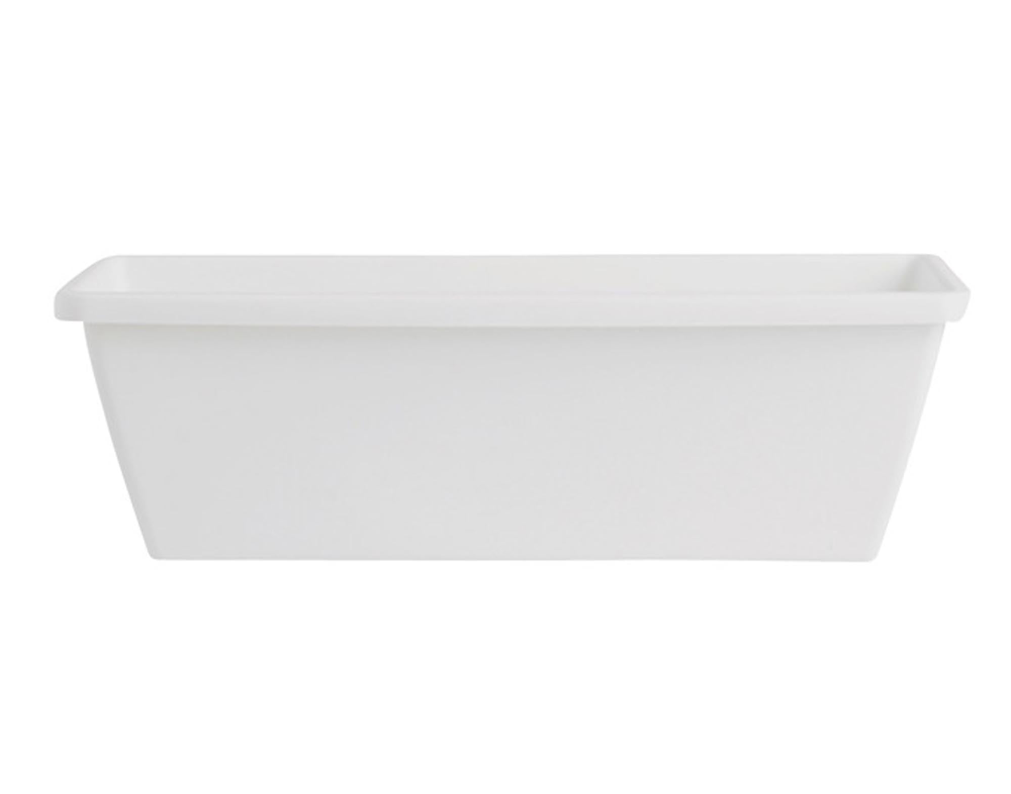 ELHO Balkonkasten Barcelona in Weiß (40x19x16 cm) - umweltfreundlich, robust, ideal für Blumen und Kräuter, fördert Wurzelgesundheit.