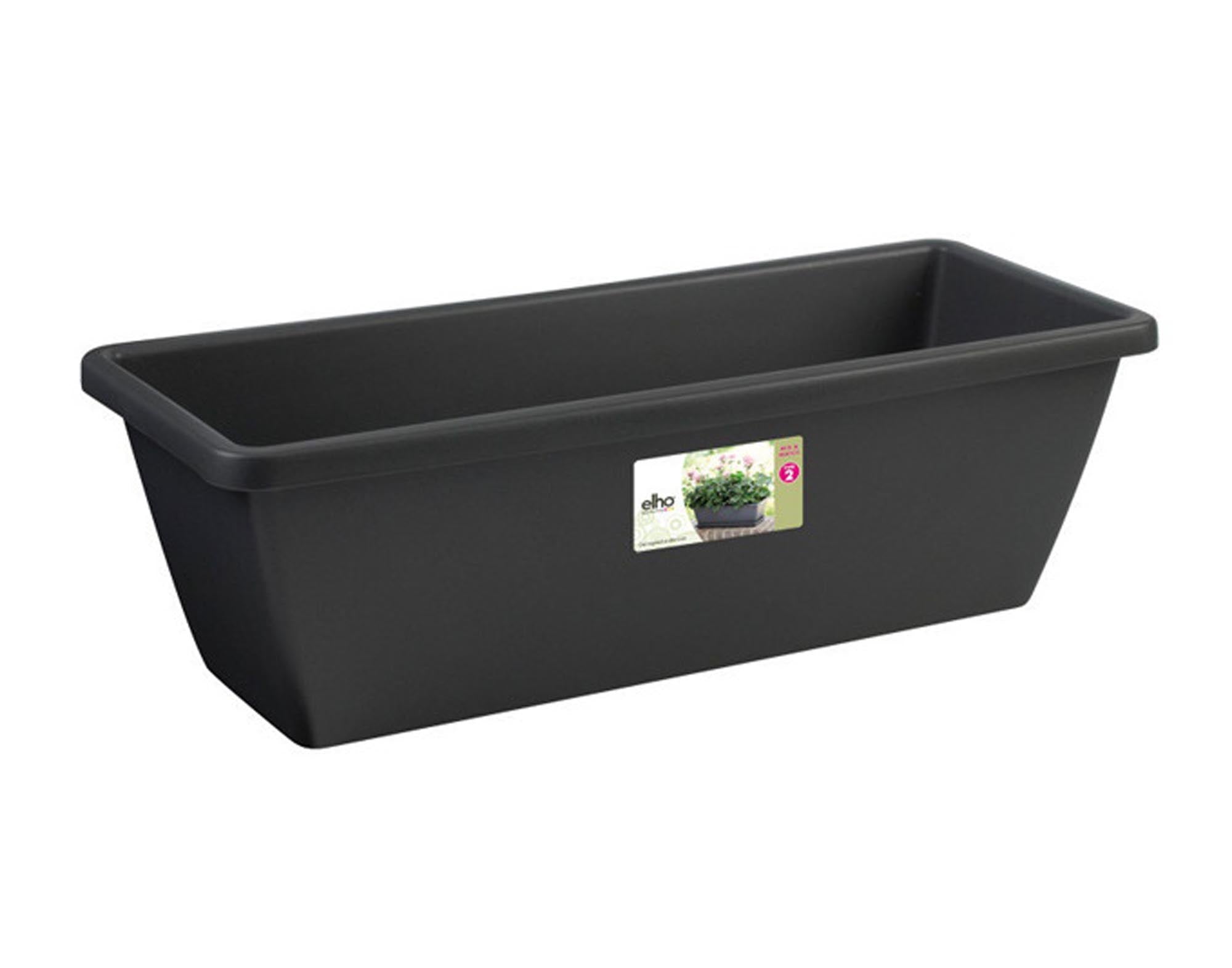 Entdecken Sie den ELHO Balkonkasten Barcelona in Anthrazit (70x19x16 cm) – umweltfreundlich, robust und ideal für blühende Pflanzen auf Ihrem Balkon!