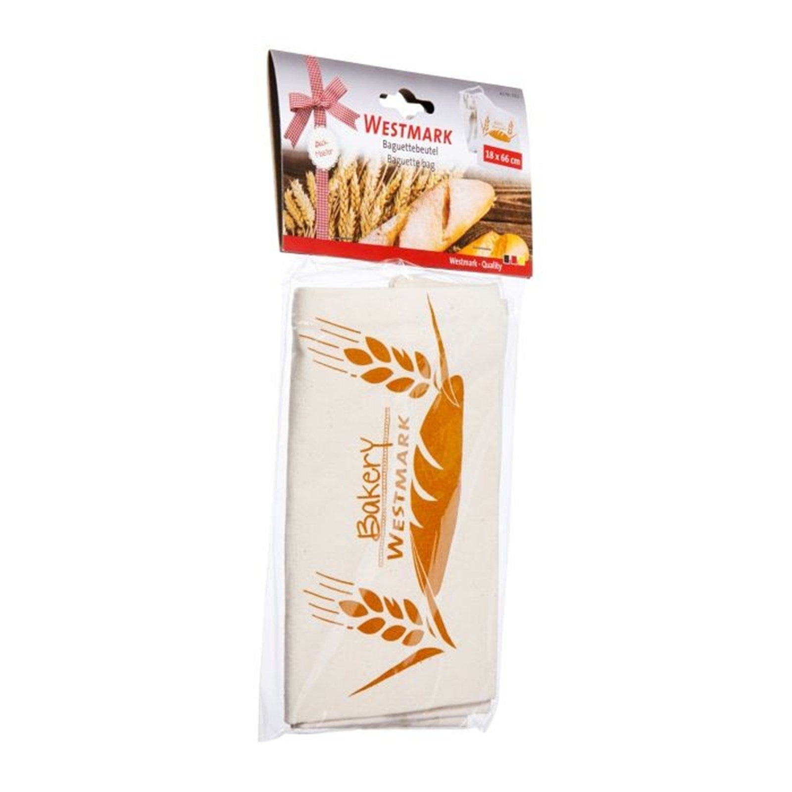 Nachhaltiger Baguettebeutel von Westmark, perfekt zur Aufbewahrung und Frischhaltung von Baguettes, wiederverwendbar und praktisch.