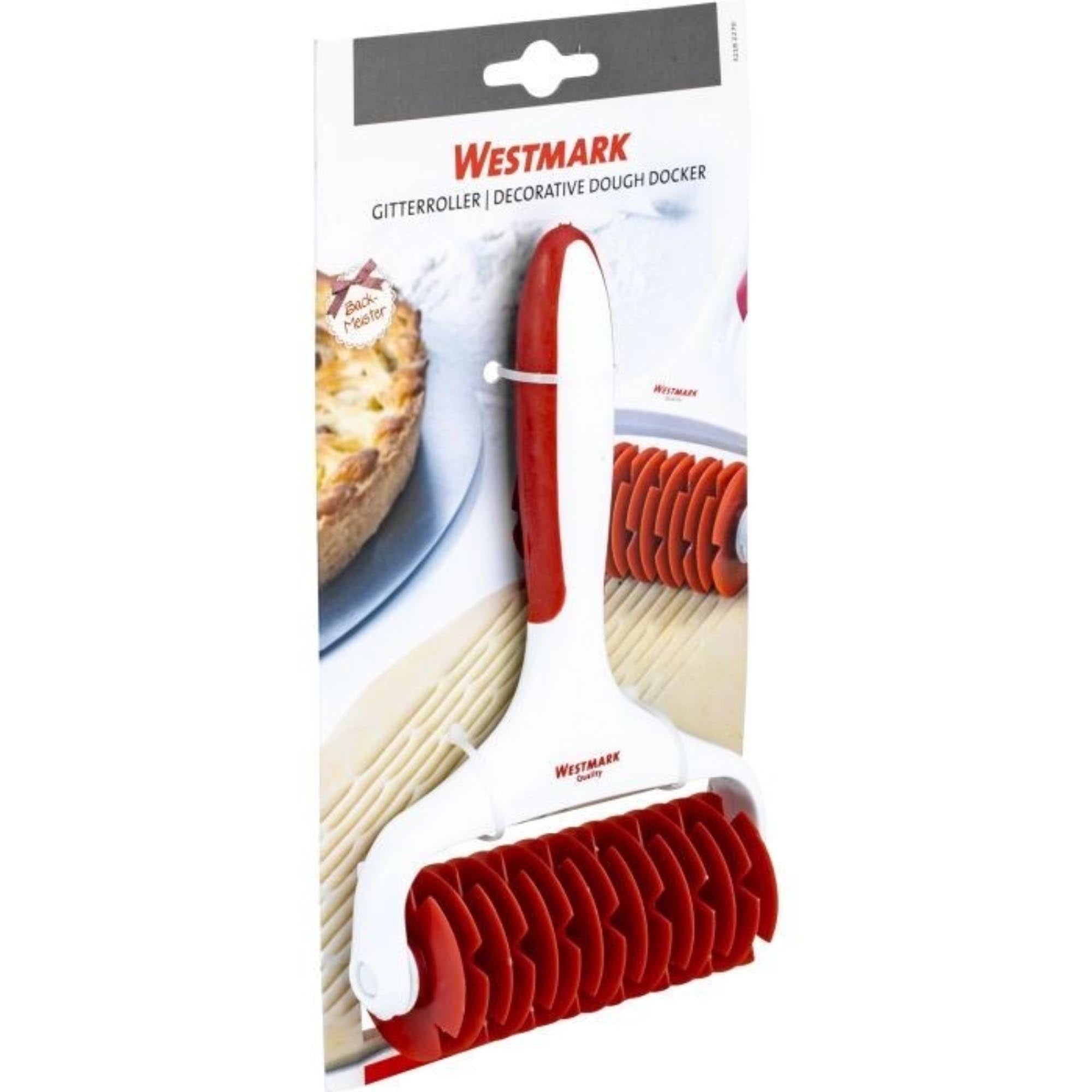 Westmark Gitterroller mit 7 Rädchen, ideal für Teigdekorationen. Masse: 19,5x12,5x4,5 cm. Praktisch, langlebig und vielseitig einsetzbar.