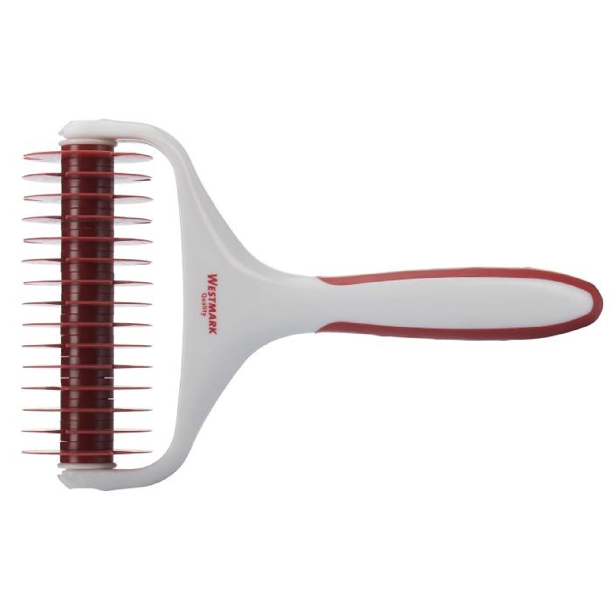 Praktischer Gitterroller von Westmark mit 7 Rädchen, ideal für Teigdekorationen. Masse: 19,5x12,5x4,5 cm. Hochwertig und vielseitig.