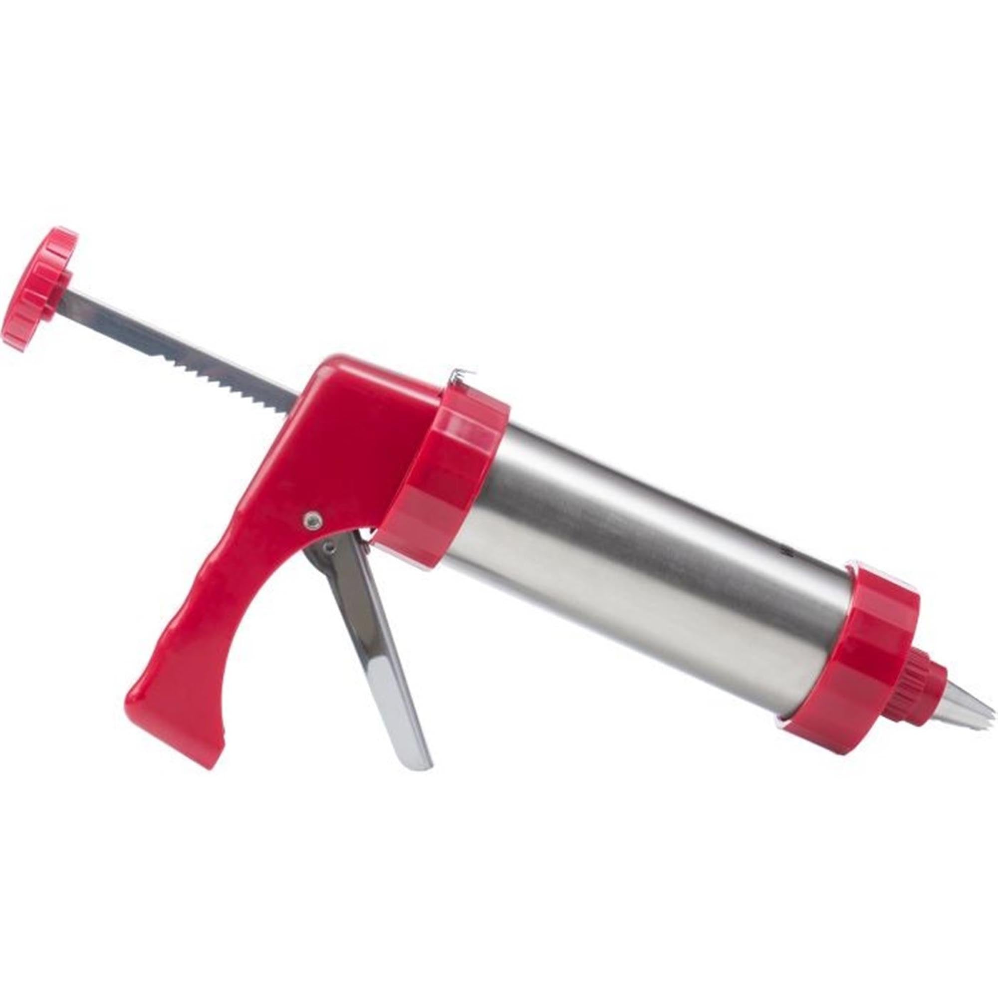 Praktische Gebäckpresse und Garnierspritze von Westmark mit Tüllen und Formscheiben für kreative Backideen.