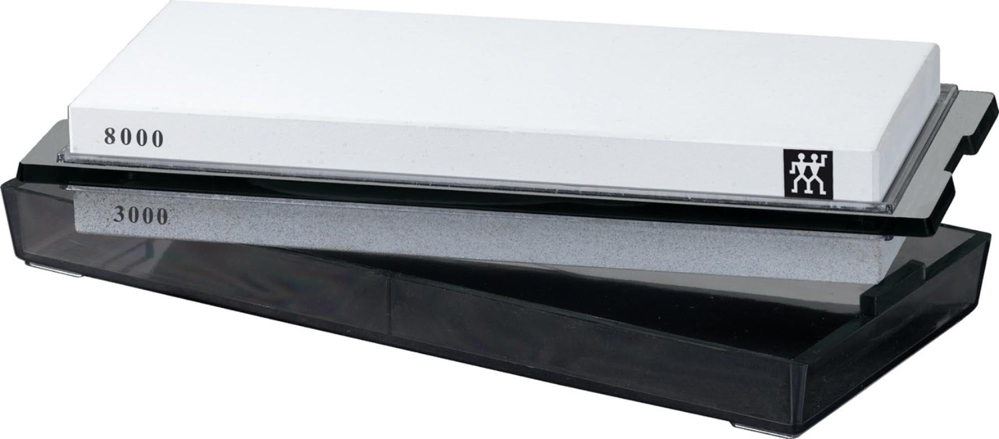 Wetzstein TWIN Finishing Stone Pro 3000/8000 von Zwilling: Perfekte Schärfung und Polierung für Ihre Küchenmesser. Hochwertige Keramik, langlebig und einfach zu handhaben.