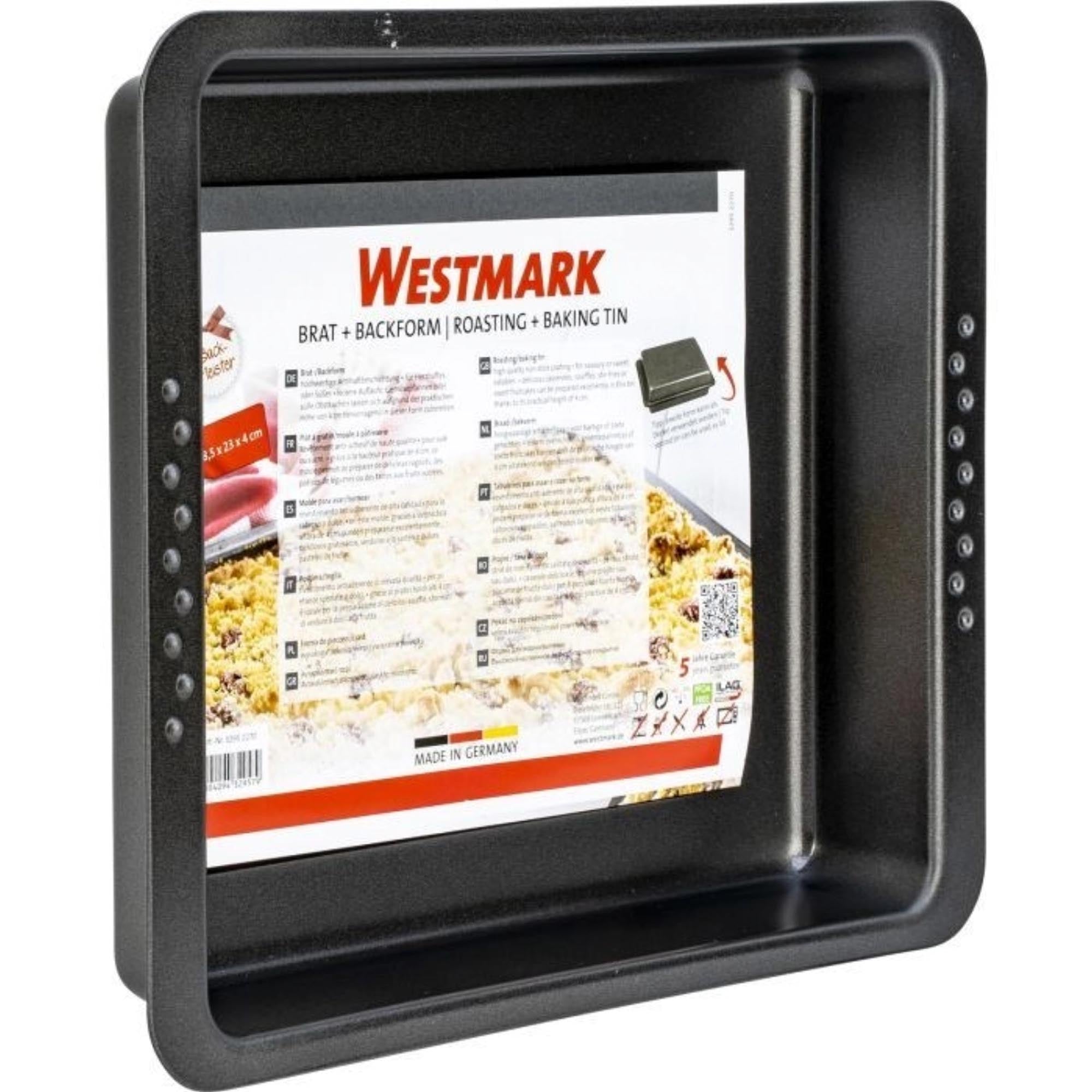 Westmark Backmeister Brat- und Backform, 28.5x23x4cm, antihaft, ideal für vielseitige Back- und Bratkreationen.