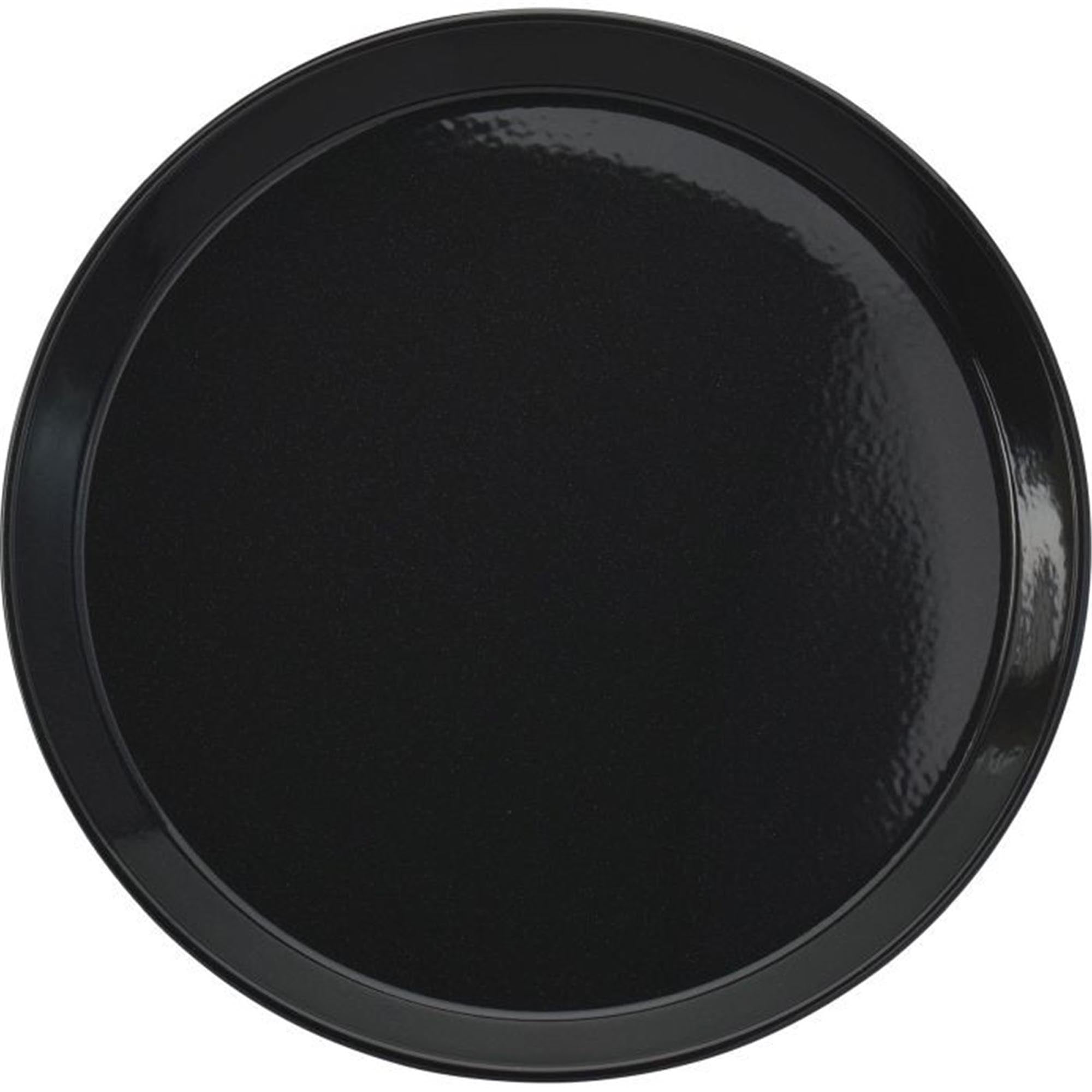 Robustes Emaille-Pizzablech, 28 cm Durchmesser, 3 cm Höhe, ideal für Pizza und Wähen, langlebig und leicht zu reinigen.