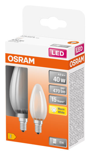 Entdecken Sie die OSRAM LED-Lampe E14 4.0W mit 470lm – energieeffizient, warmweiß und ideal für klassisches Ambiente. Perfekt für jeden Raum!