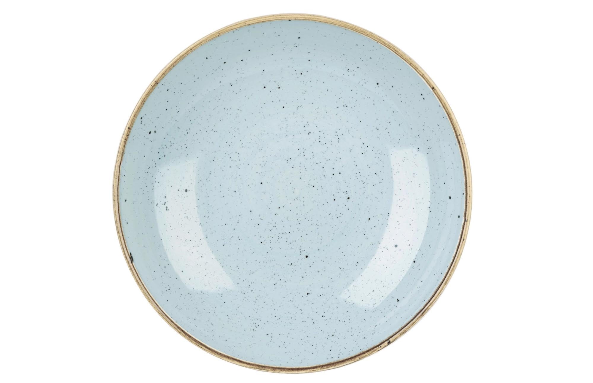 Stonecast Duck Egg Blue Coupe plate deep 18.2cm