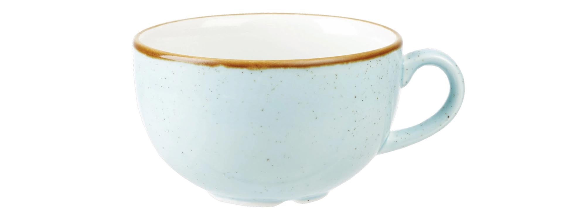 Entdecken Sie die stilvolle Stonecast Duck Egg Blue Tasse von Churchill. Ideal für Kaffee, Tee und mehr. Spülmaschinenfest und langlebig!