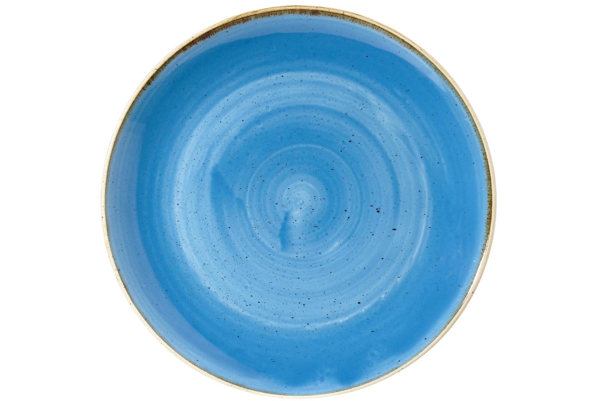 Stonecast Cornflower Blue Coupe plate deep 31cm