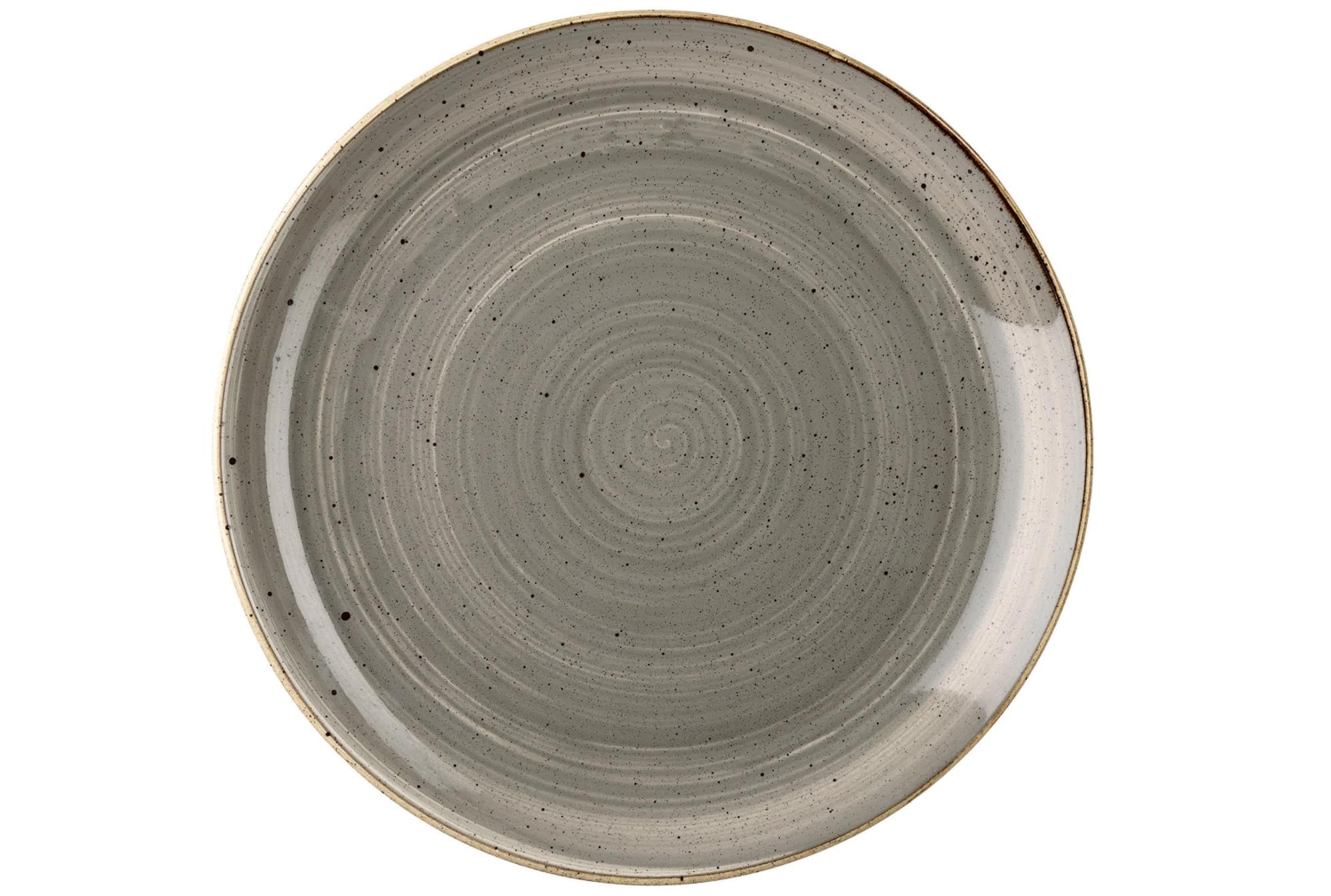 Stonecast Peppercorn Gray Coupe plate flat 26cm